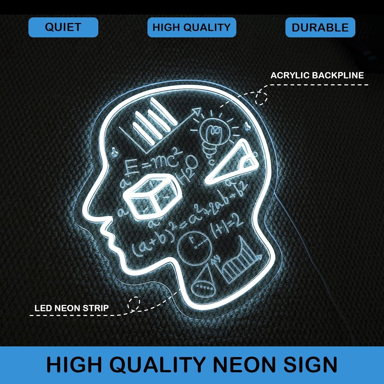 Cartel de Neón LED Matemáticas Horseneon 42x32 cm Decoración