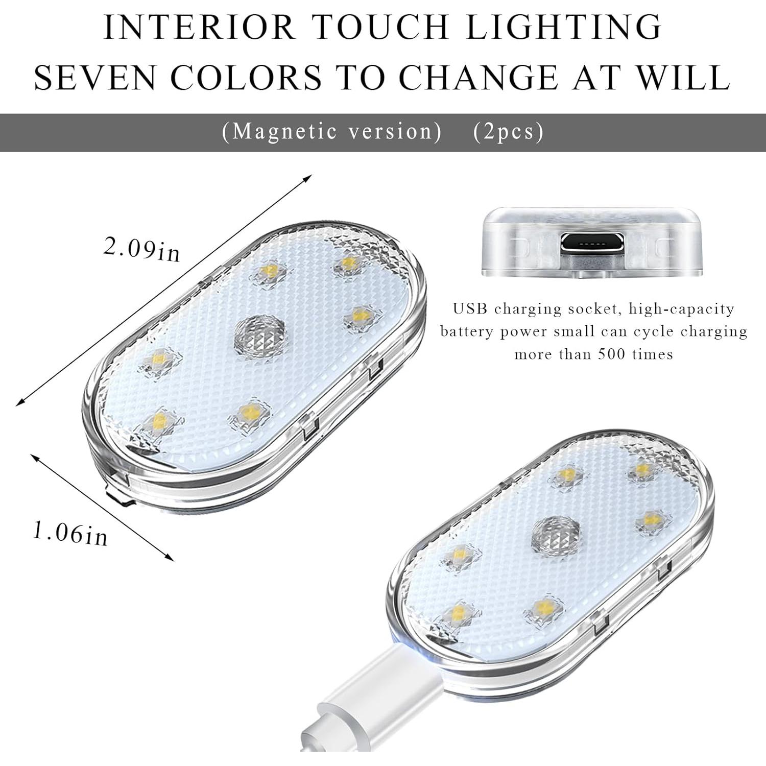 Luces LED Inalámbricas Gasedin 2 PCS Magnéticas 7 Colores