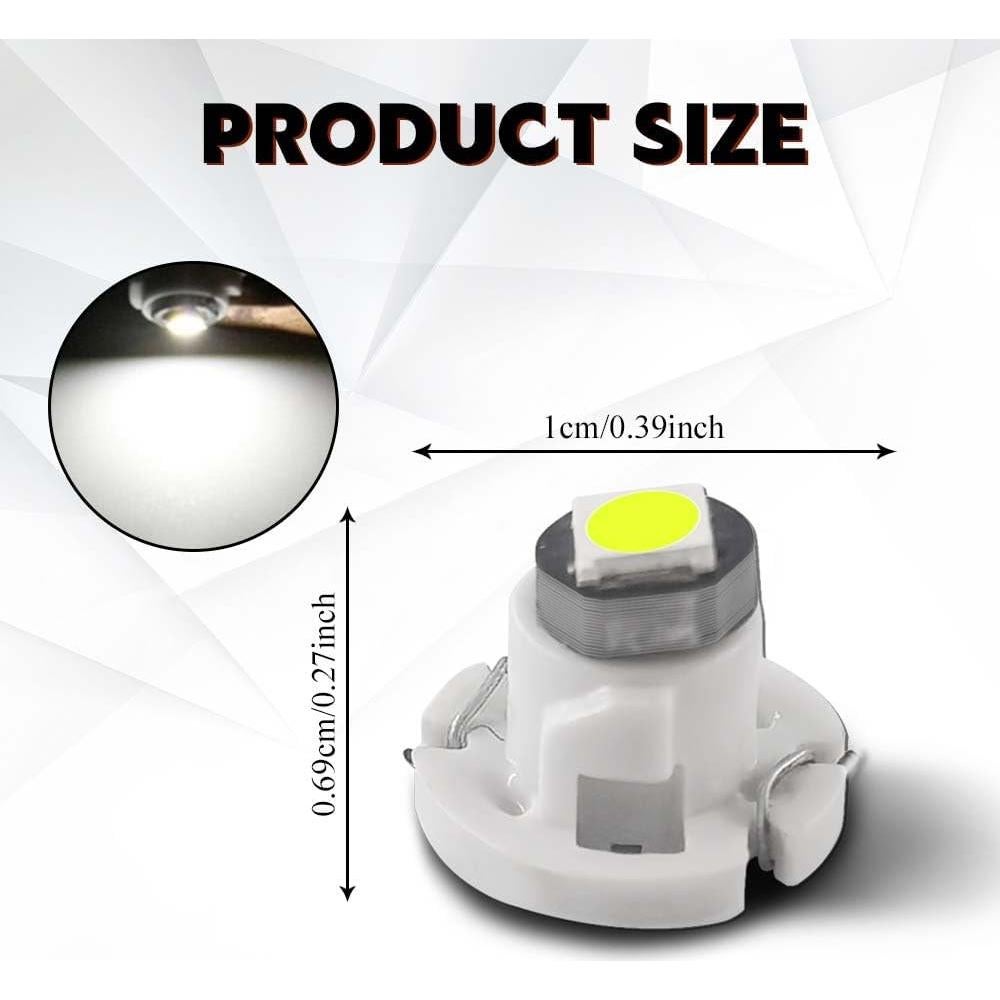 10 Bombillas LED T4.2 HQRNYP 10mm Luz Interior Coche 12V