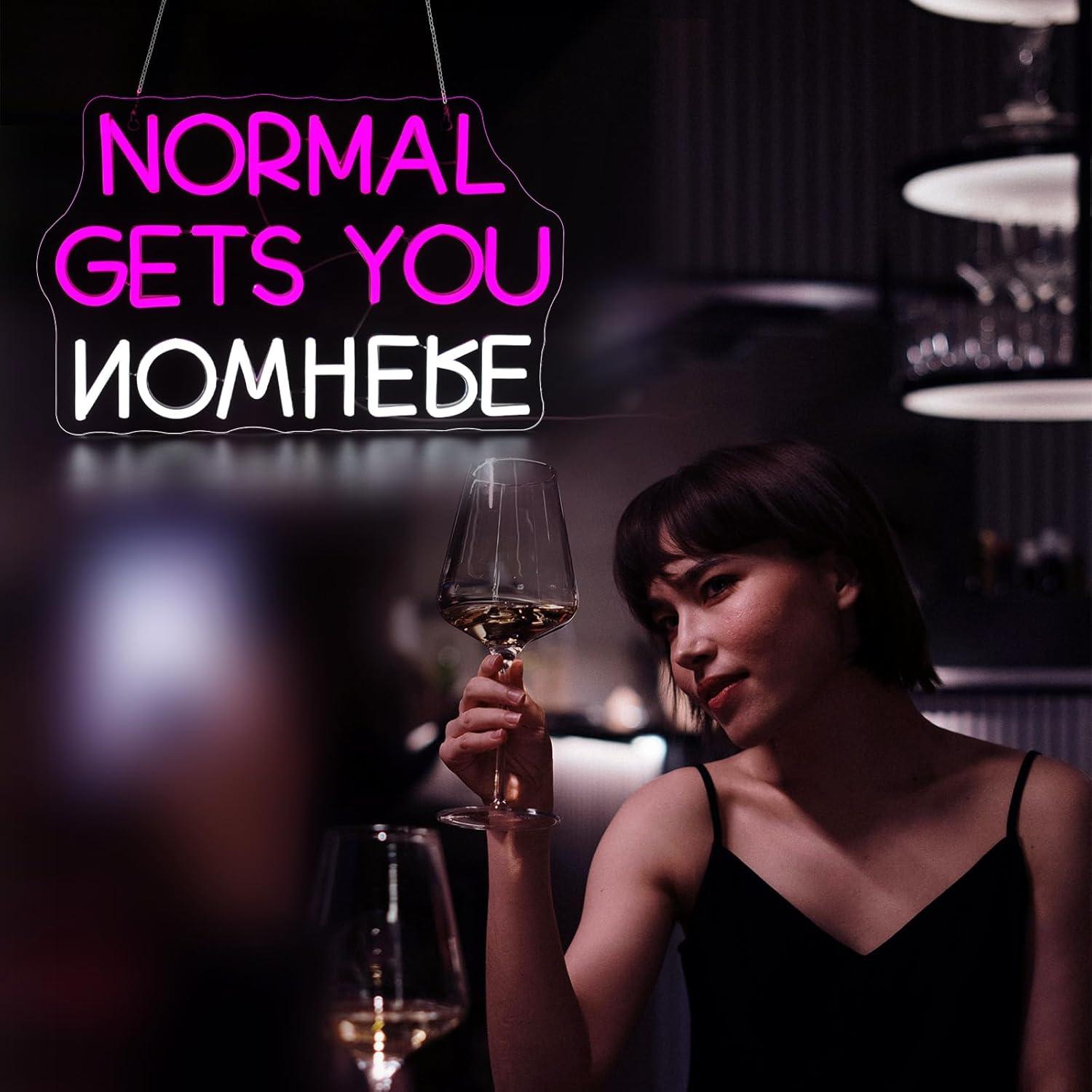 Letrero Neón Rosa 'Normal No Te Lleva a Ninguna Parte' USB