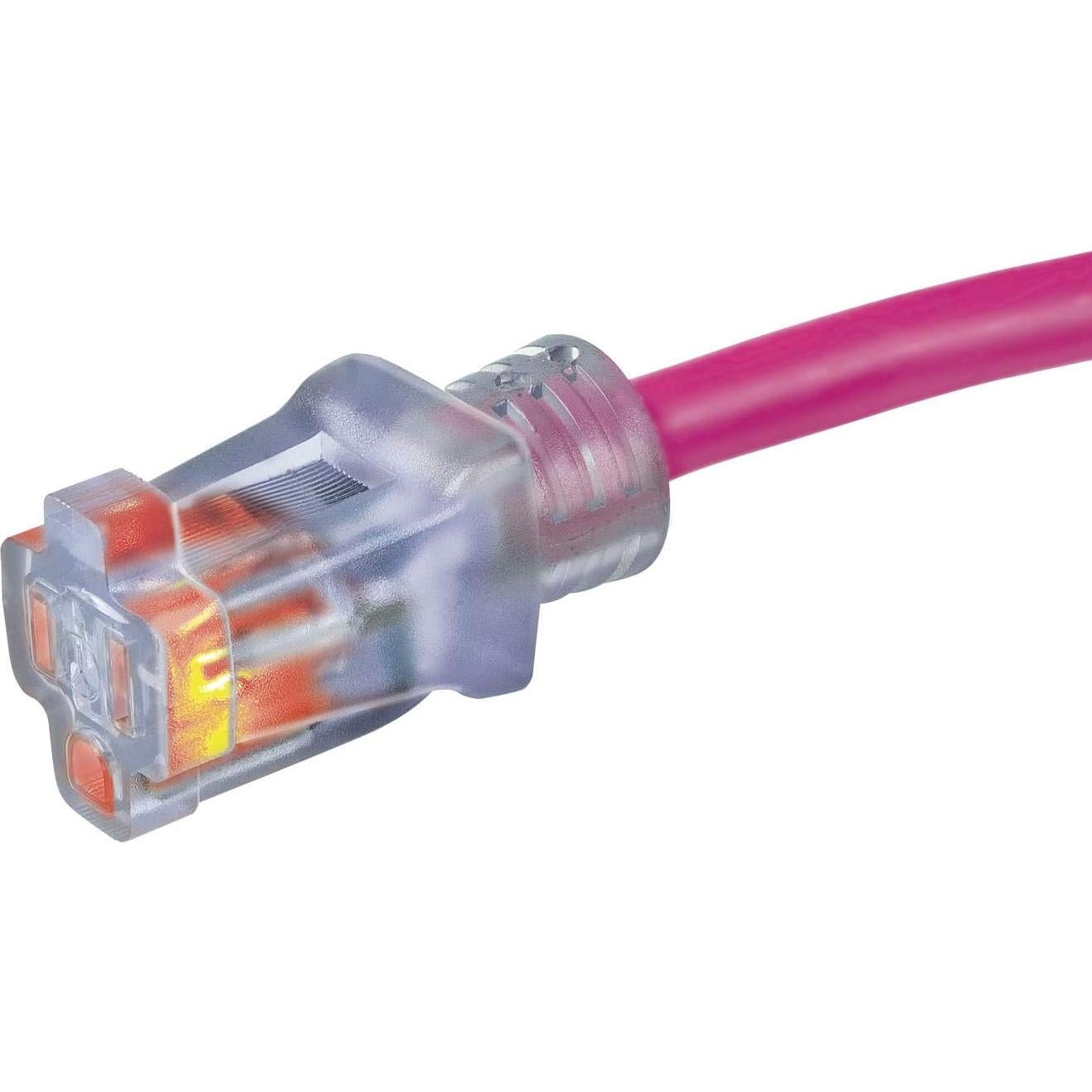 Cable de Extensión Prime Wire 15.24m 12/3 SJTW Rosa Neón