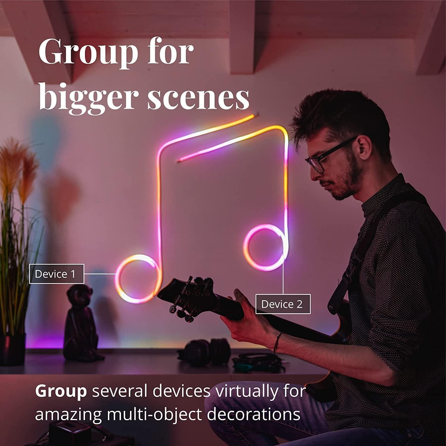 Tira LED RGB Flexible Twinkly Flex 3m, Control App, USB-C