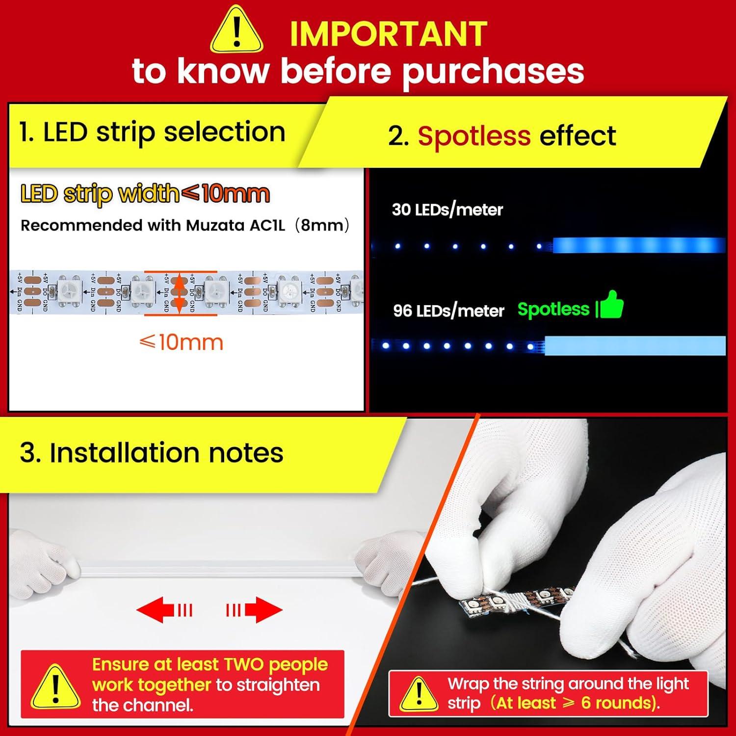 Canal LED de Silicona Muzata USC4 5M IP67 Flexible Neón