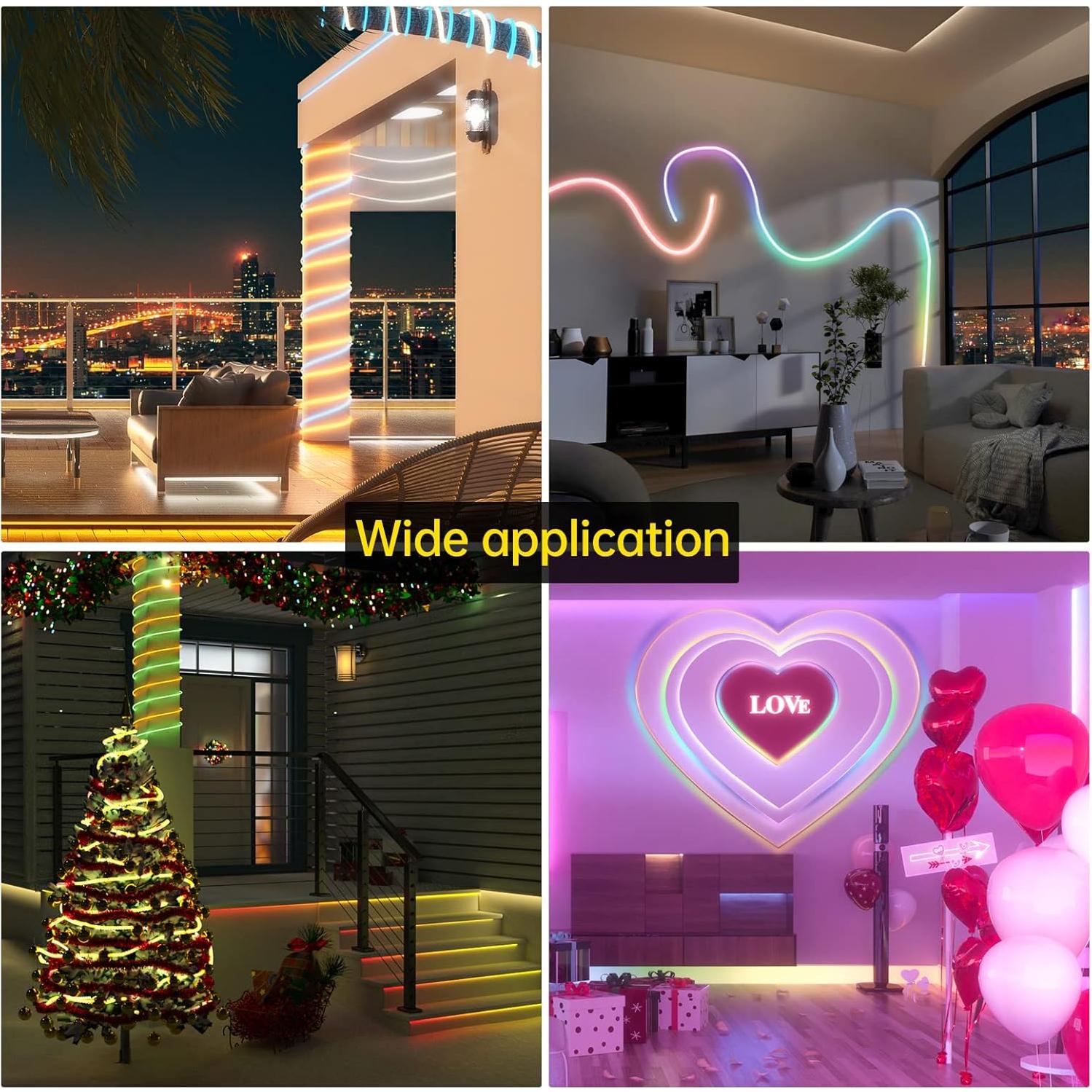 Canal LED de Silicona Muzata USC4 5M IP67 Flexible Neón