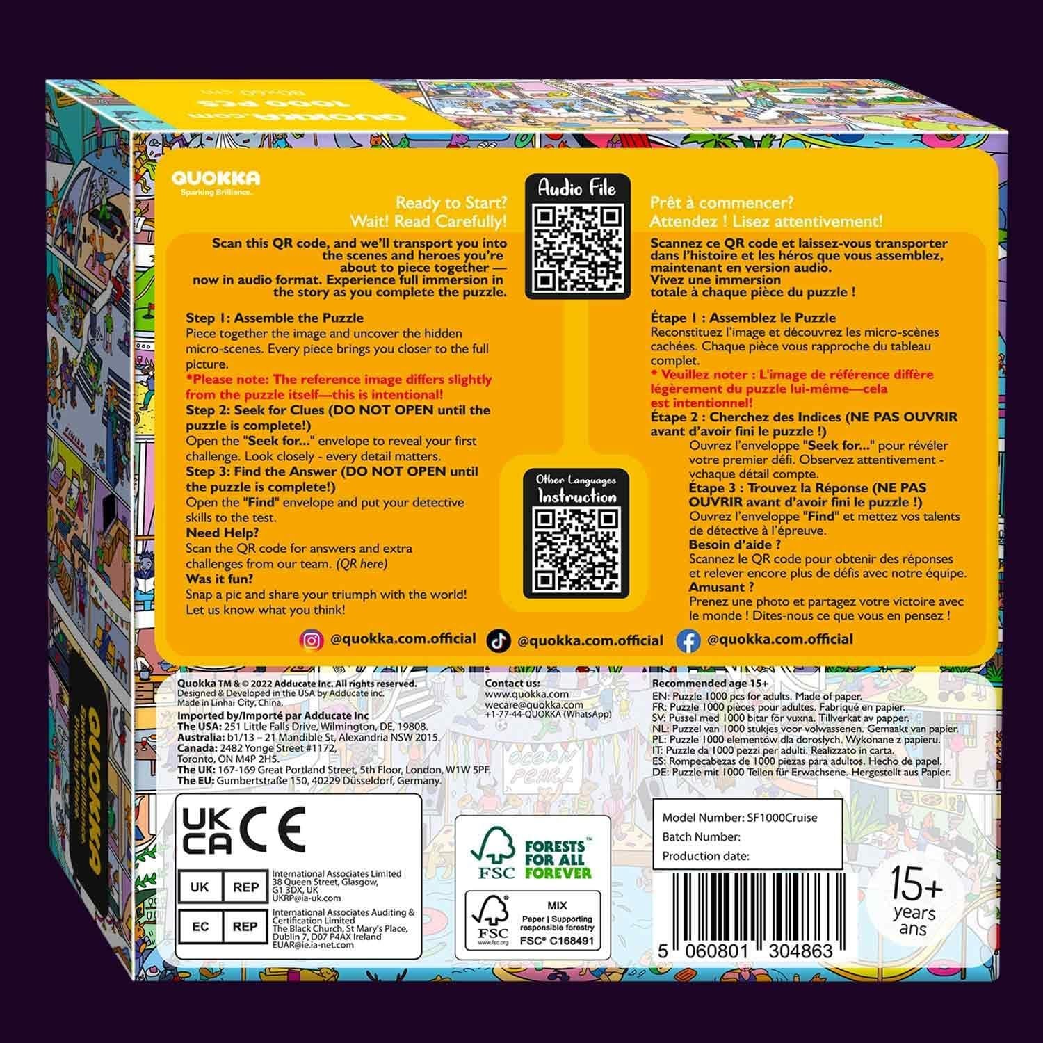 Puzzle Quokka 1000 Piezas Vistas de Crucero - Adducate