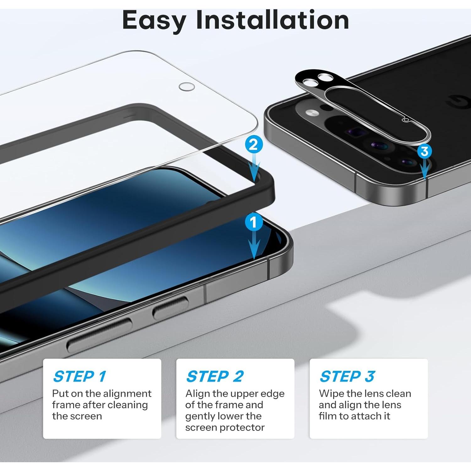 Protector de Pantalla y Lente OMOTON para Google Pixel 10 Pro XL