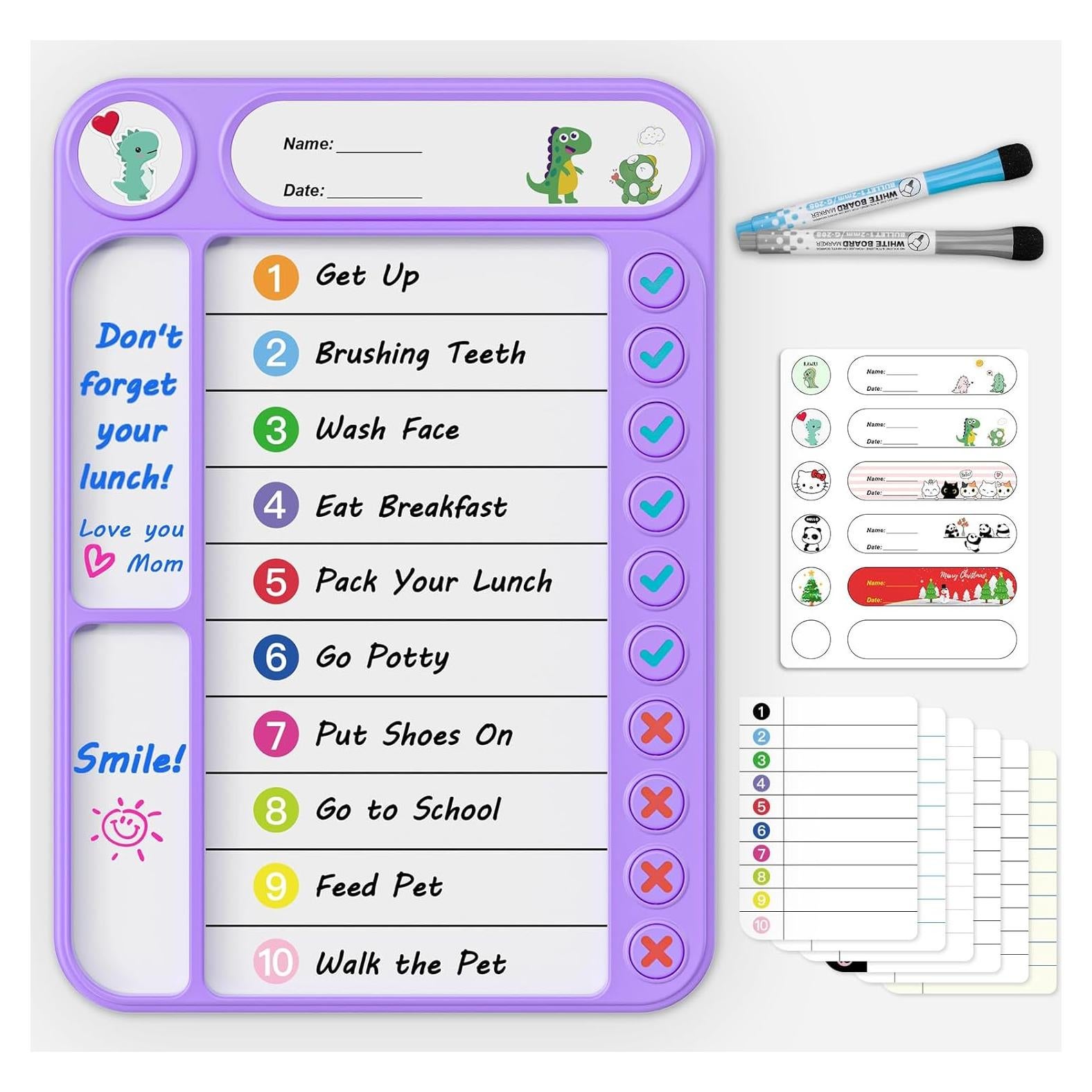Tabla de Tareas Magnética Bailkind 25.4x17.78 cm Morado