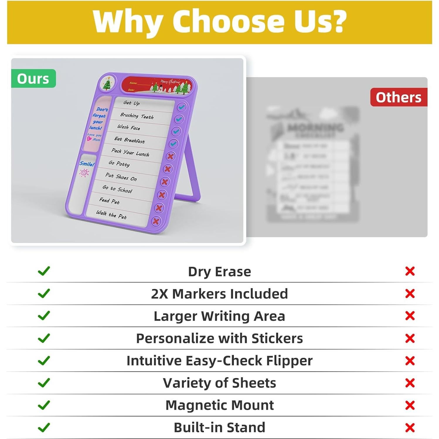 Tabla de Tareas Magnética Bailkind 25.4x17.78 cm Morado