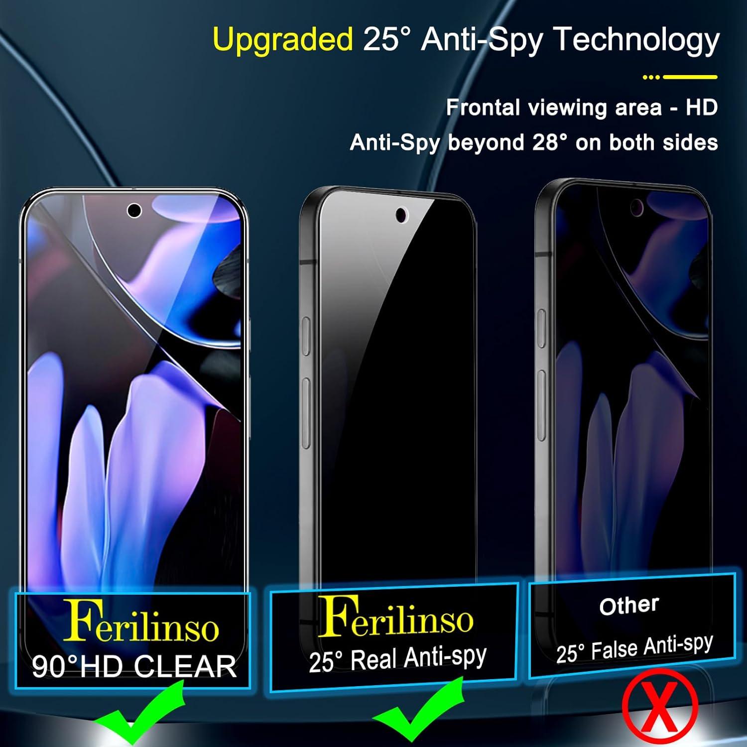 Protector de Pantalla Privado Ferilinso para Google Pixel 9 Pro XL