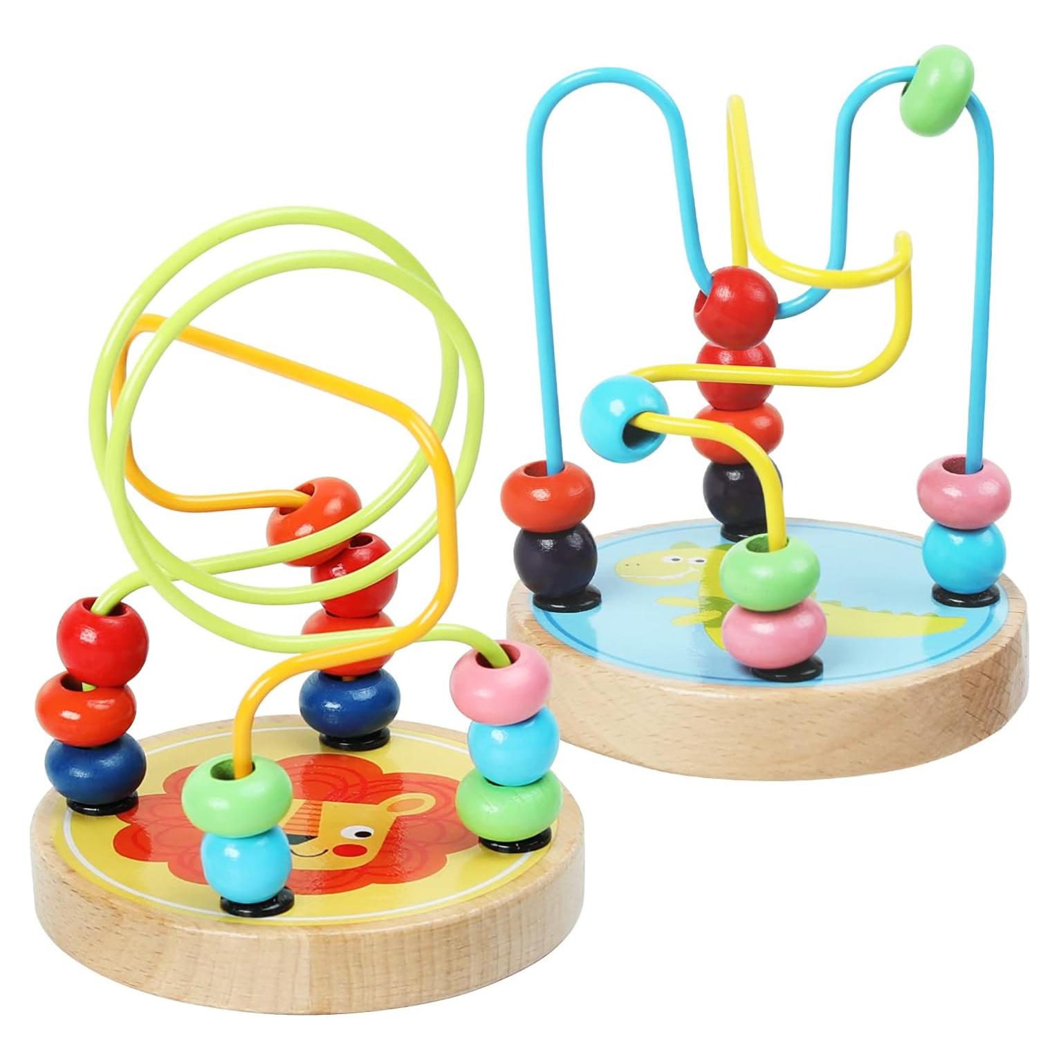 Laberinto de Perlas Montessori AISHUN 2 Piezas Colorido