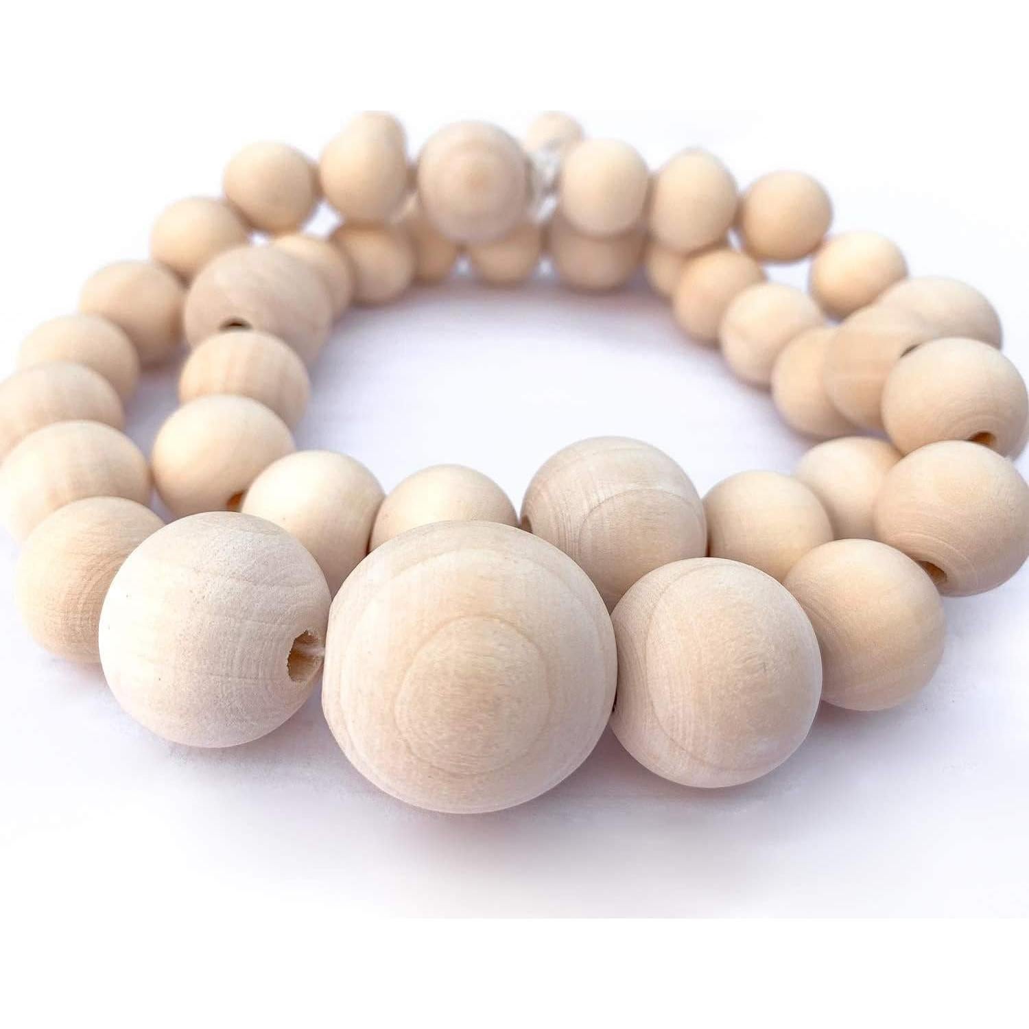 600 Perlas de Madera Natural FXCROTG 10mm 12mm 16mm DIY