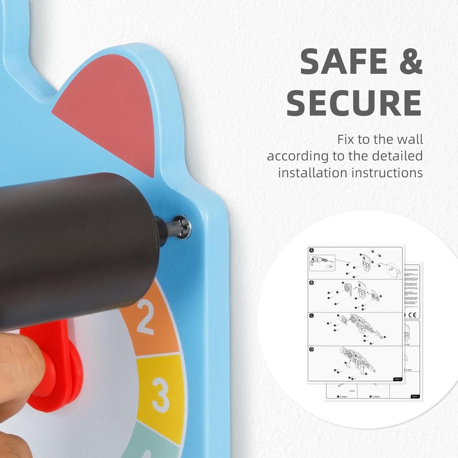 Panel Sensorial Dinosaurio OOOK 10 en 1 Montessori 157x51cm