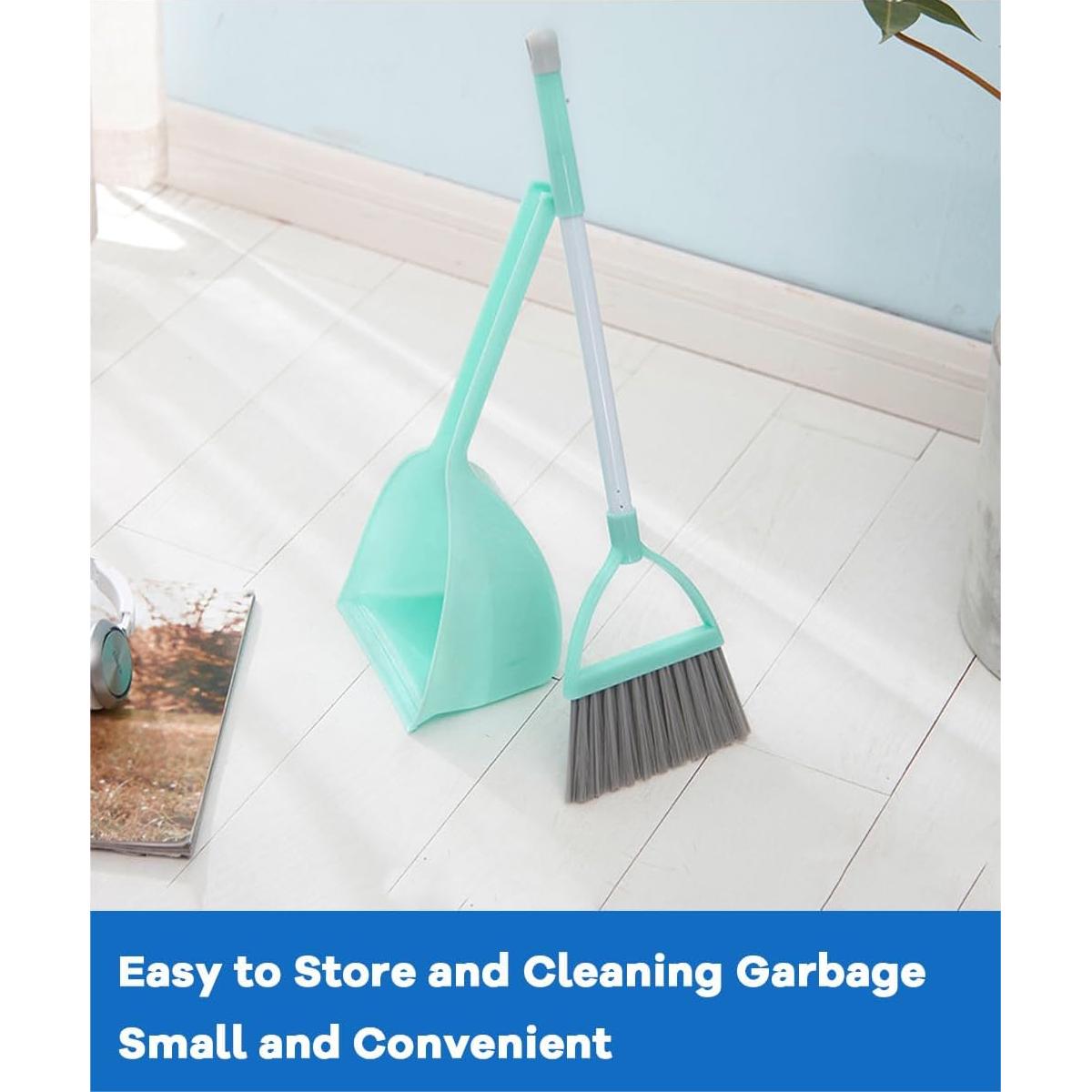 Juego de Escoba y Recogedor Pequeño WDDBHSKN Azul