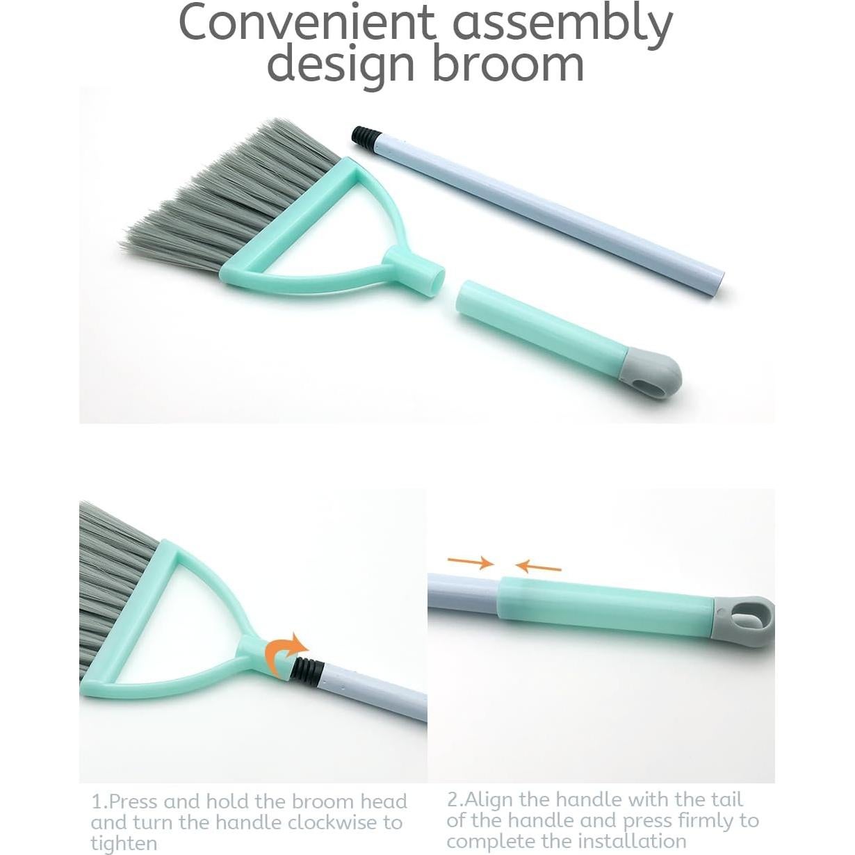 Juego de Escoba y Recogedor Pequeño WDDBHSKN Azul