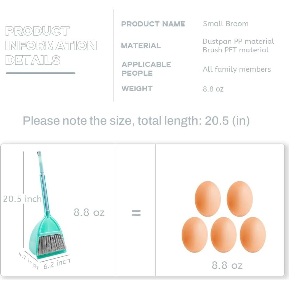 Juego de Escoba y Recogedor Pequeño WDDBHSKN Azul