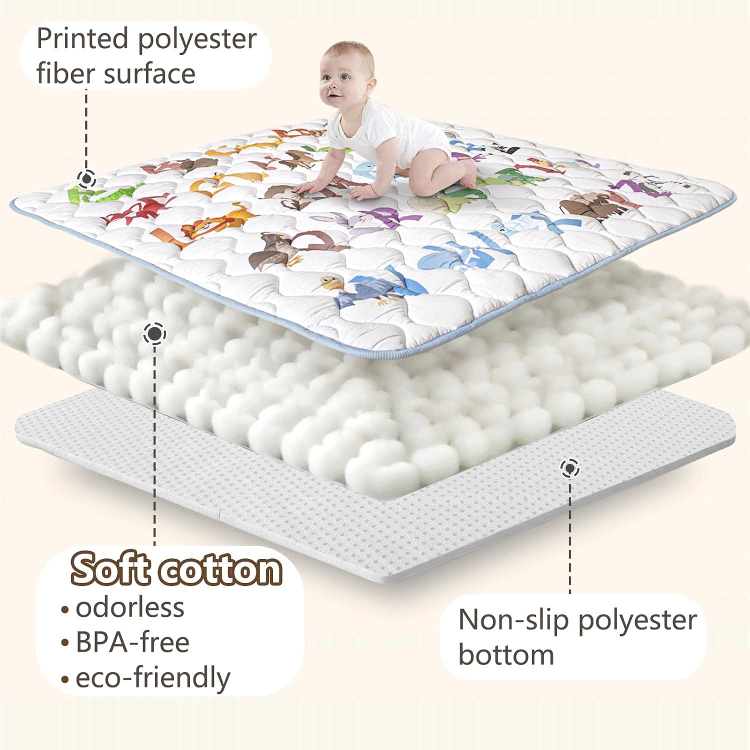 Alfombra de Juego para Bebés Beavtaens 109x109 cm Antideslizante