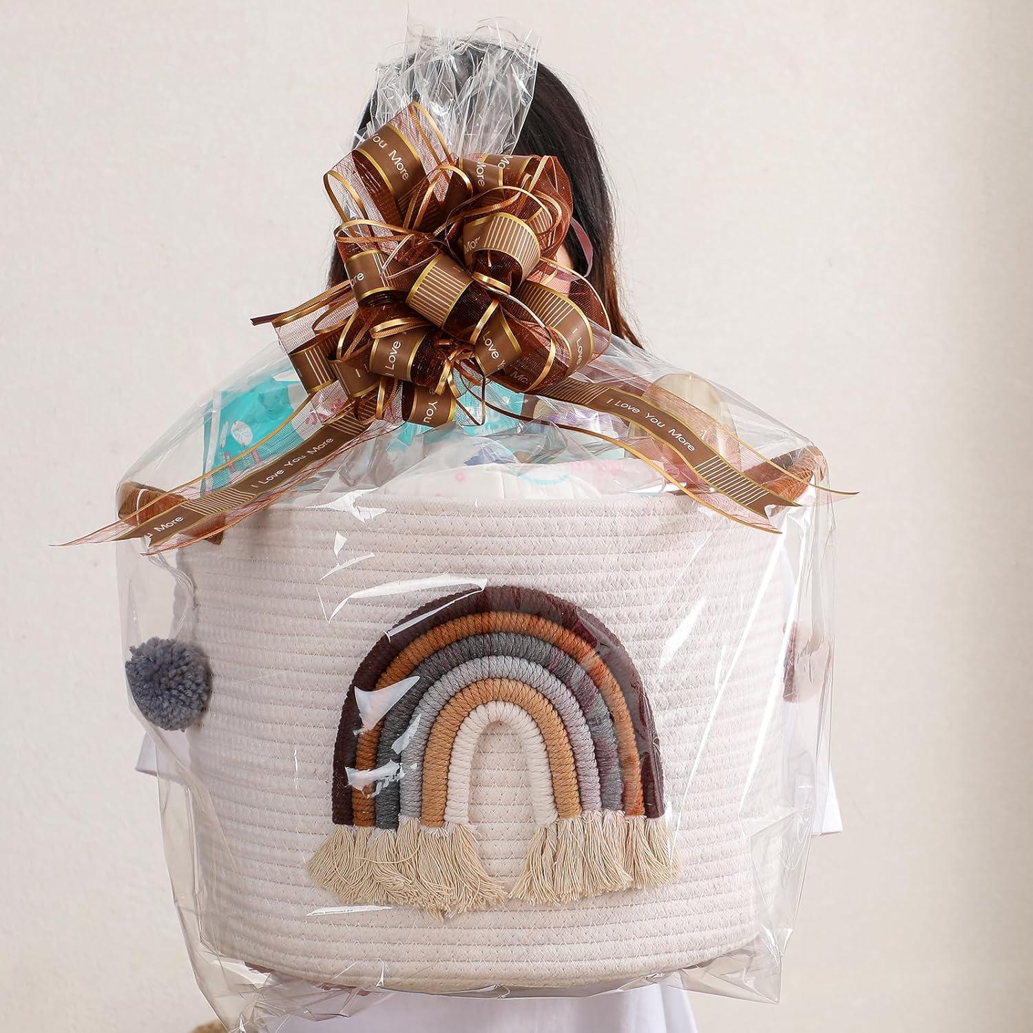 Cesta de Almacenamiento Redonda INough 33x26 cm Algodón Café