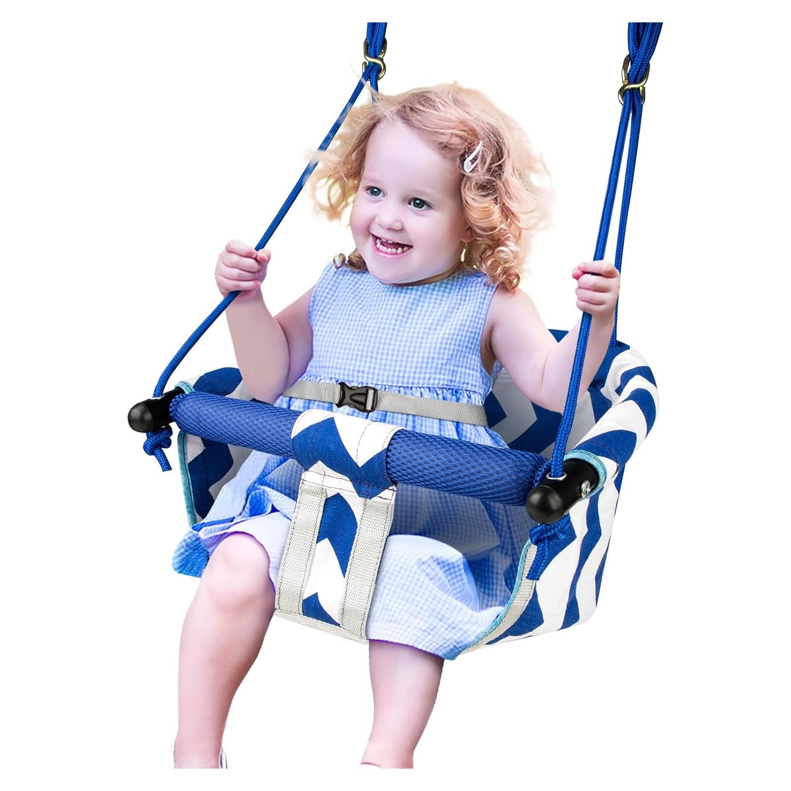 Columpio para Niños Shker Azul - Asiento Seguro y Ajustable