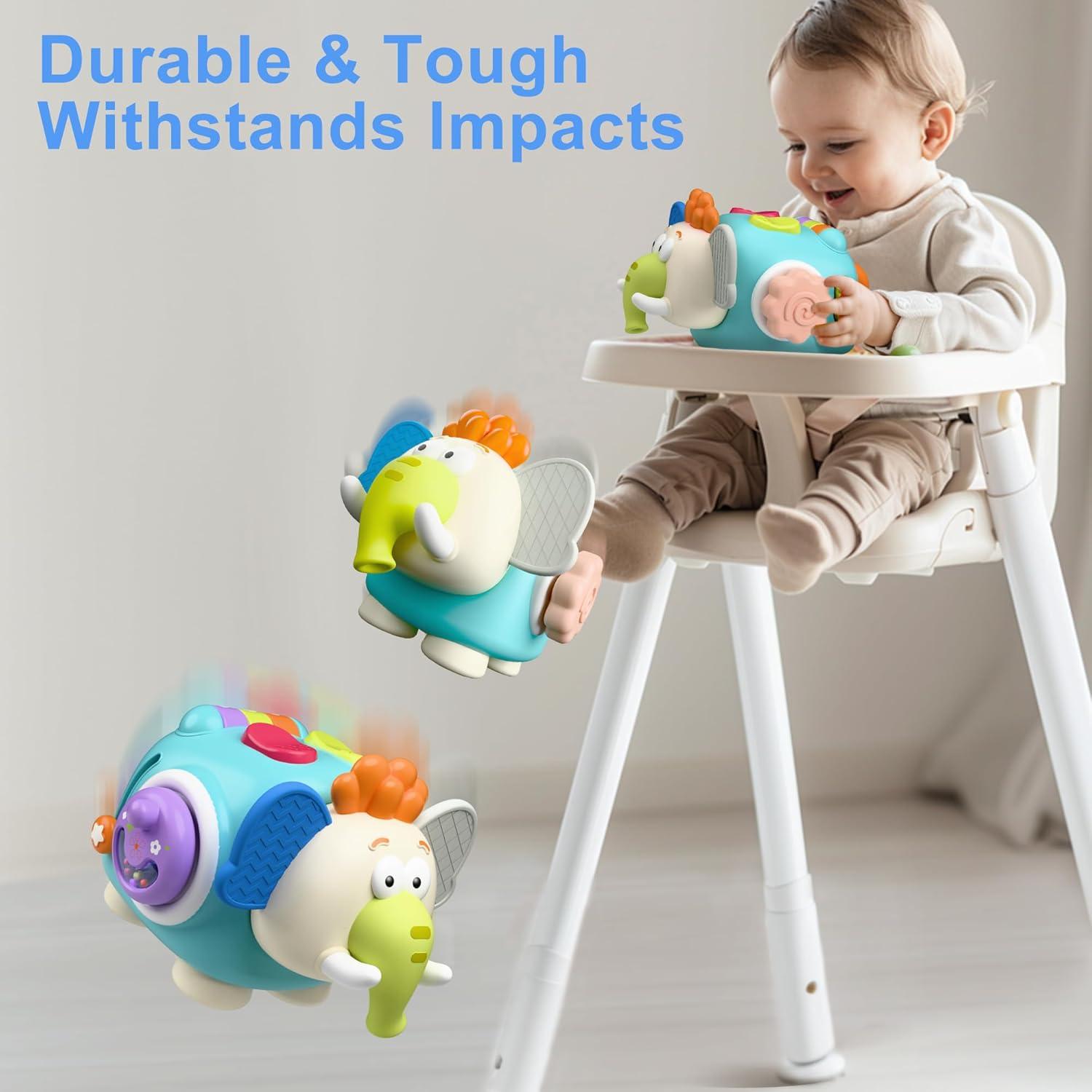 Cubo de Actividades Elefante iPlay, Juguete Montessori para Bebés