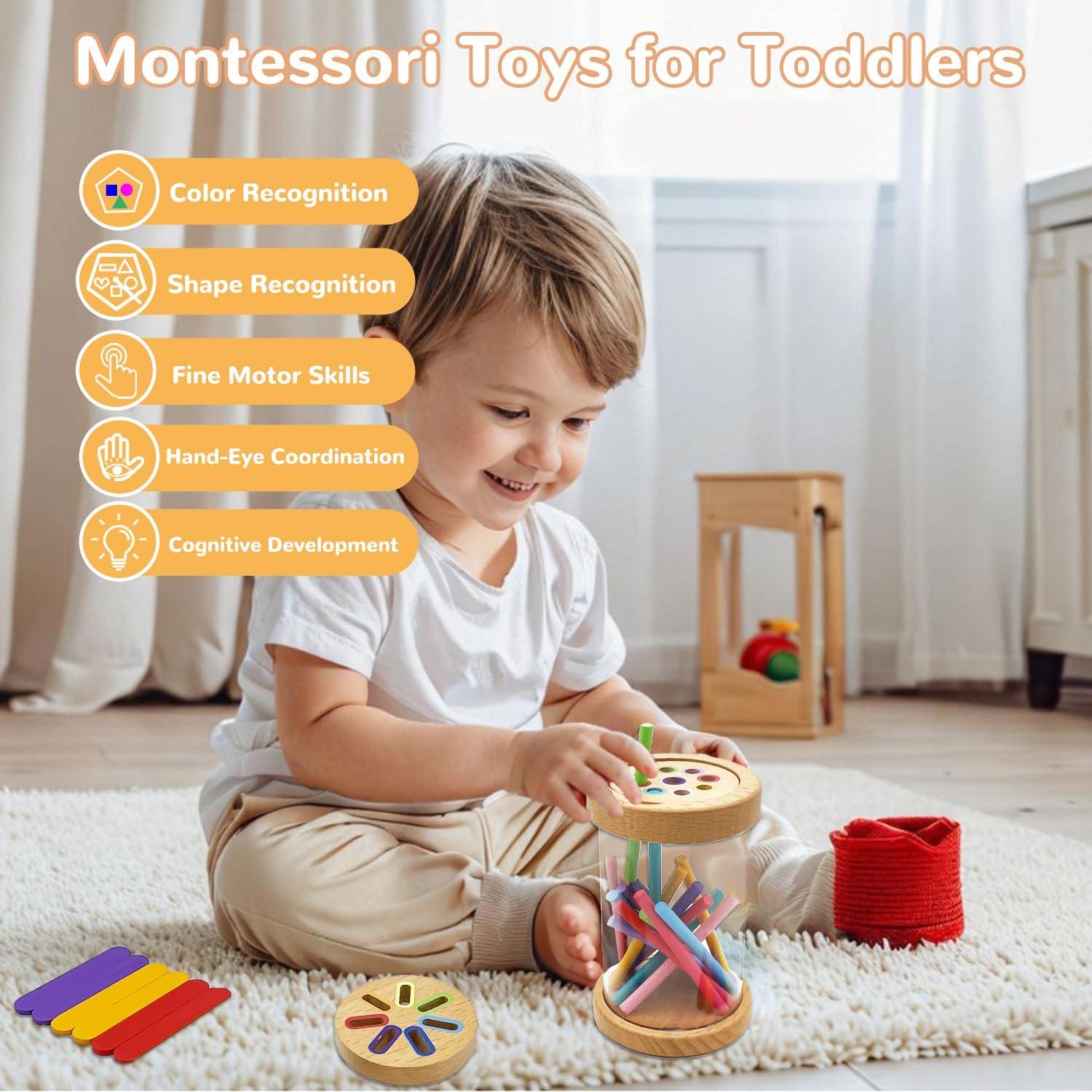 Juguete Montessori de Clasificación de Formas y Colores - CKCBJXYM