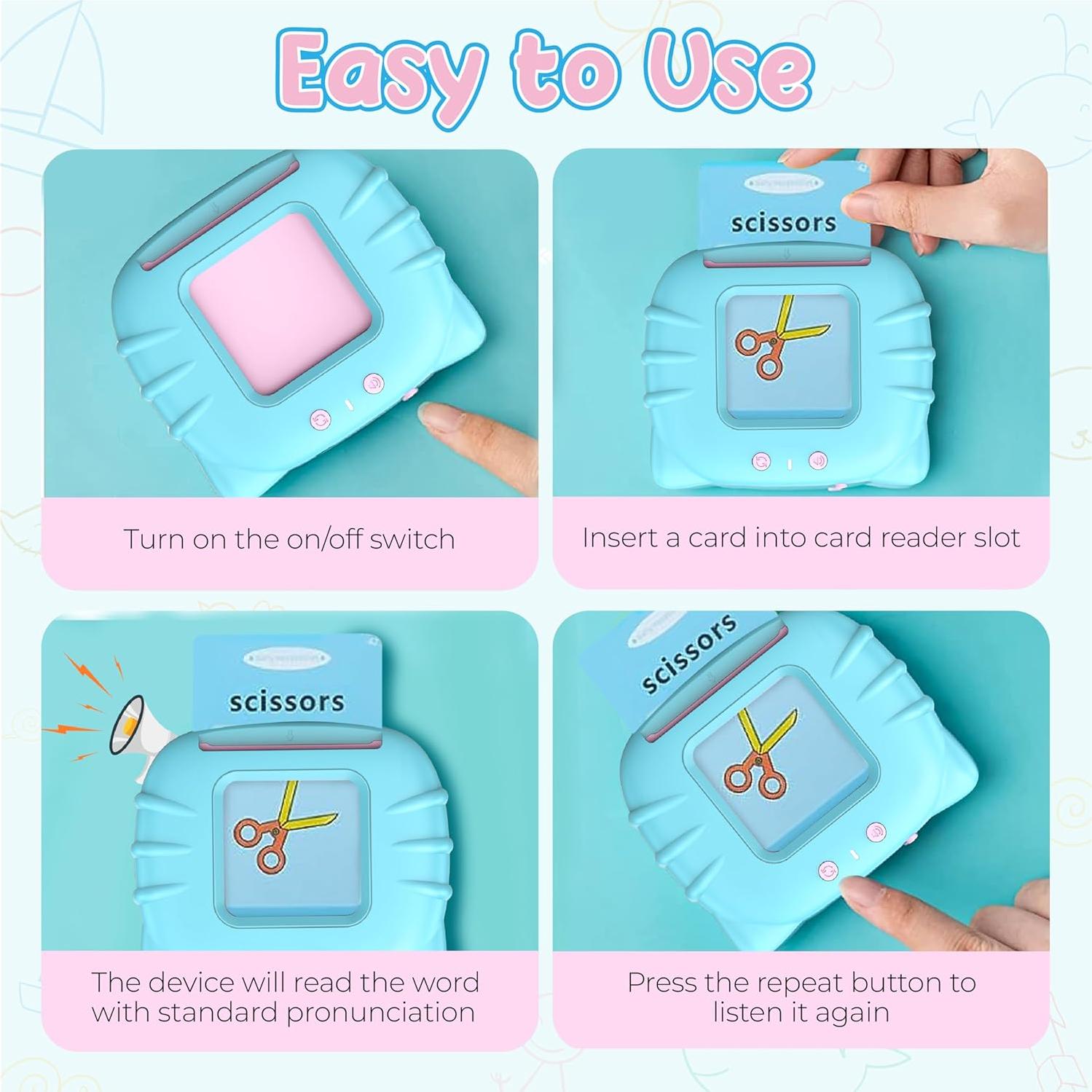 Tarjetas de Flash QuTZ 224 Palabras para Niños 2-6 Años