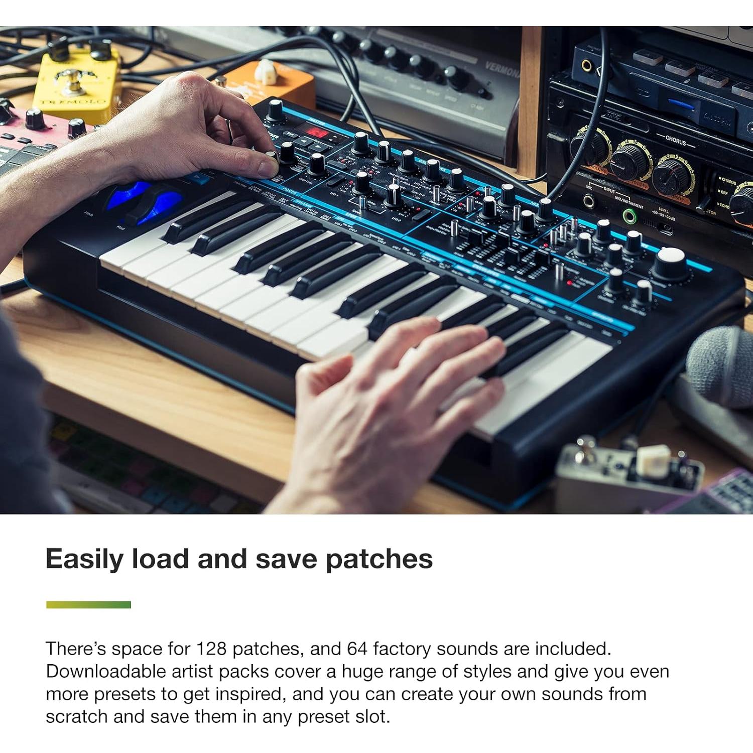 Sintetizador Monofónico Analógico Novation Bass Station II - 25 Teclas