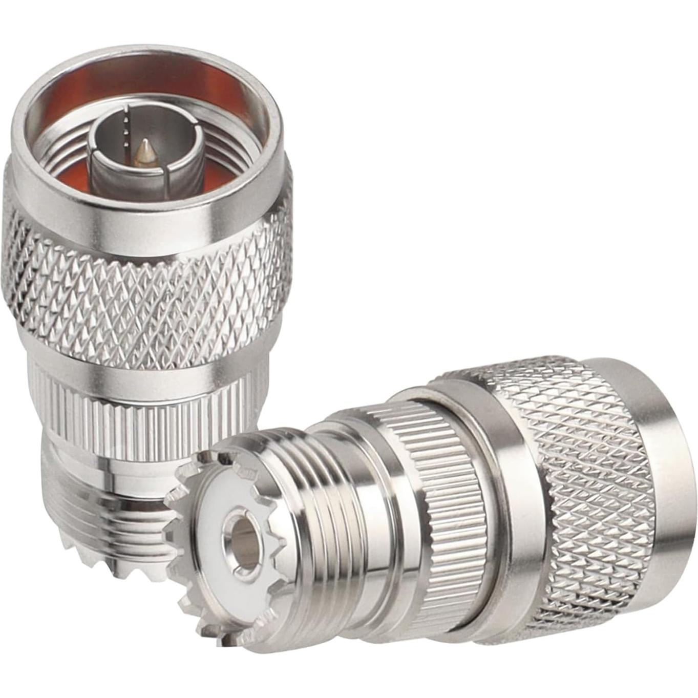 Adaptador Conector N Macho a UHF Hembra MOOKEERF 2 Pcs