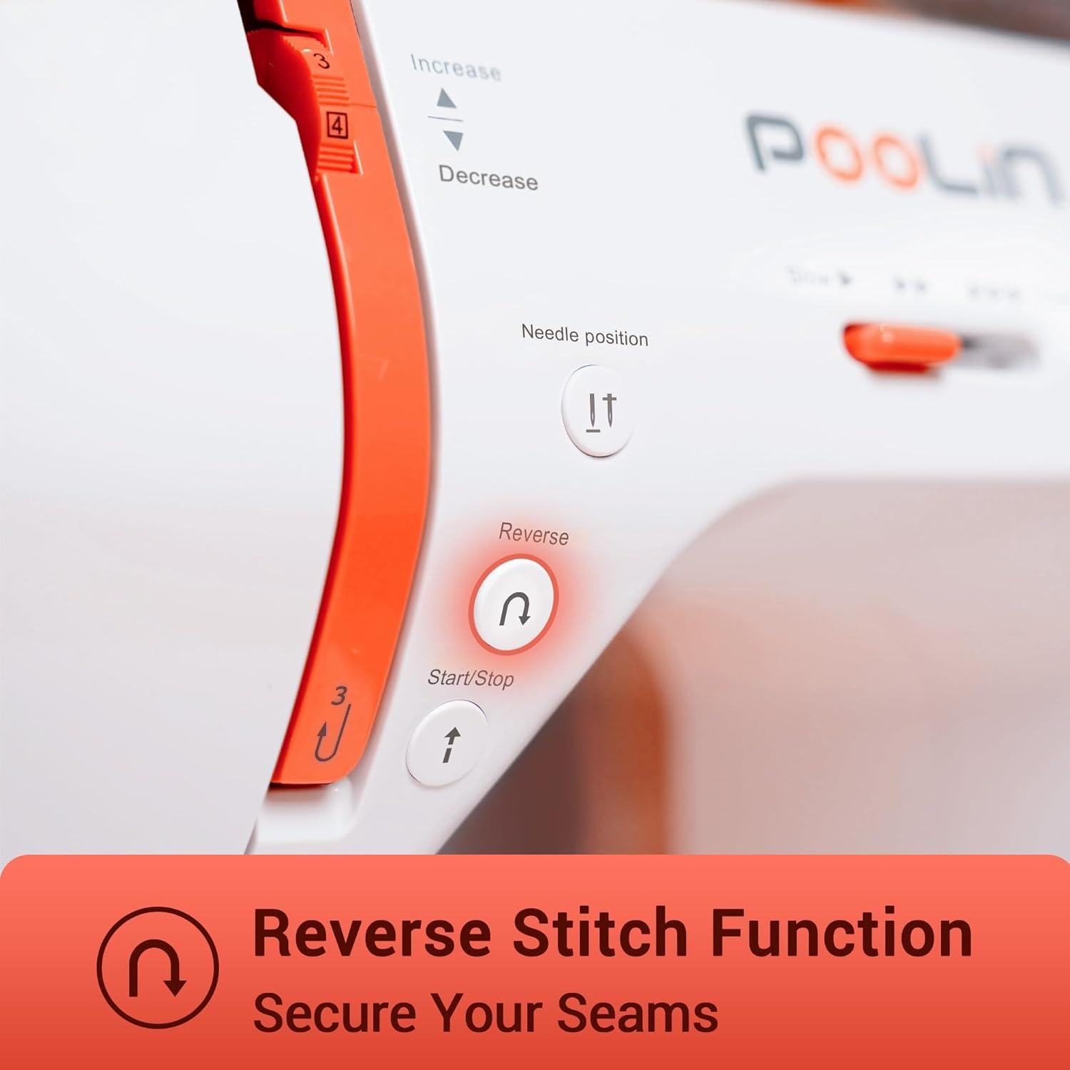 Máquina de Coser Computarizada Poolin EOC02, 200 Puntadas, LCD