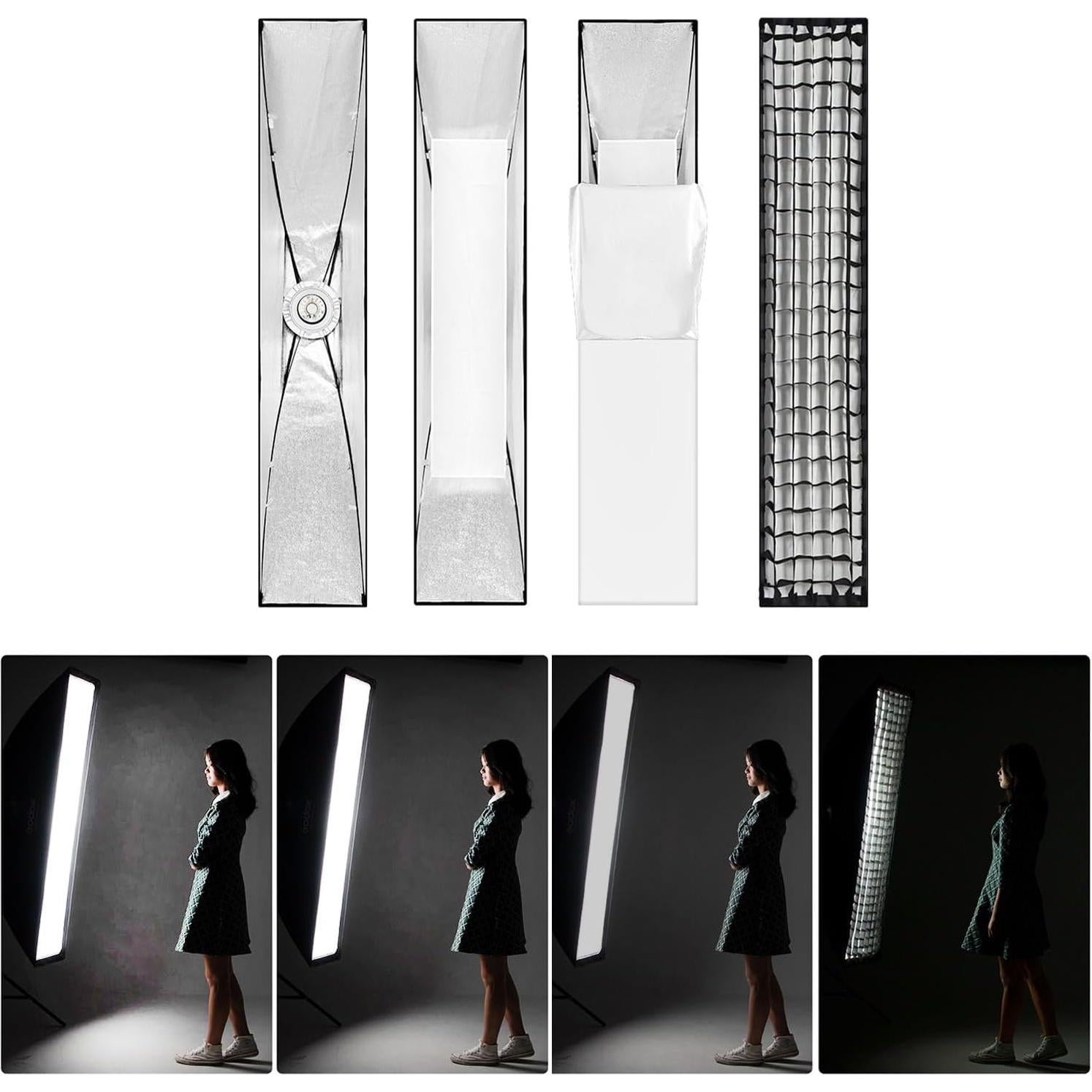 Godox Softbox 2PCS 30x120cm Montaje Bowens Iluminación