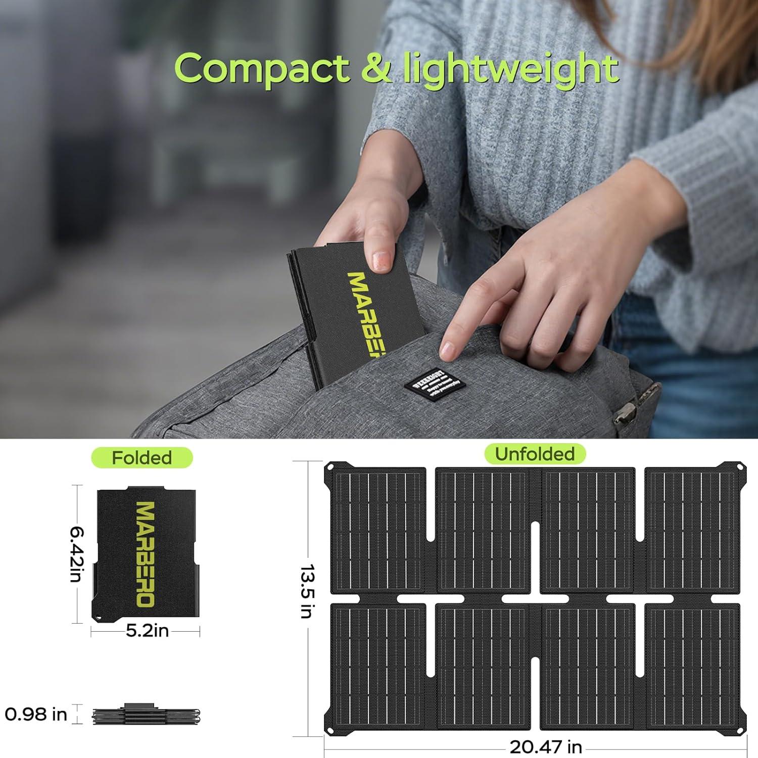 Generador Solar MARBERO M82 80W con Panel de 25W Incluido