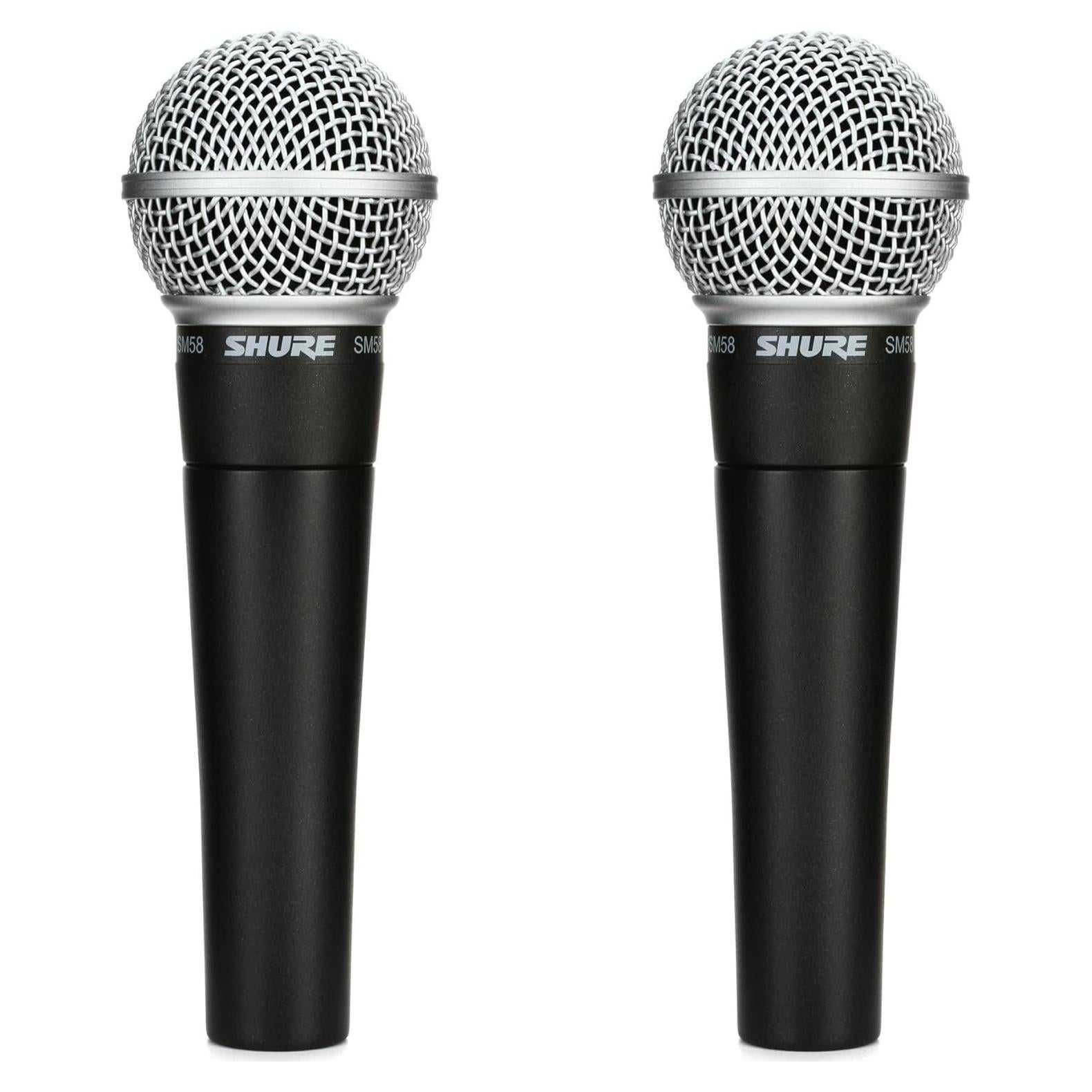 Micrófono Vocal Dinámico Shure SM58 - Pack de 2 Unidades