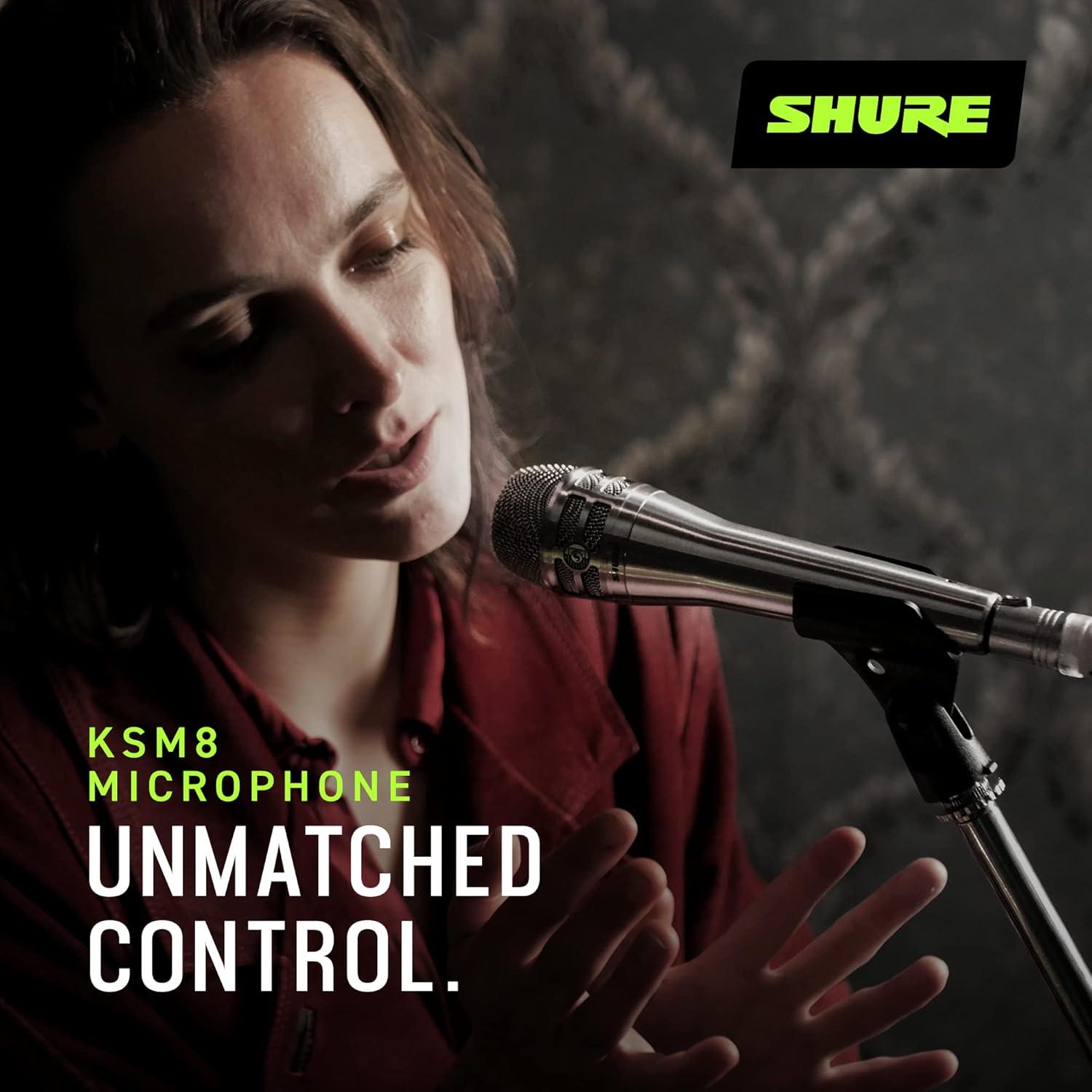 Micrófono Dinámico Cardioide Shure KSM8 - Doble Diafragma