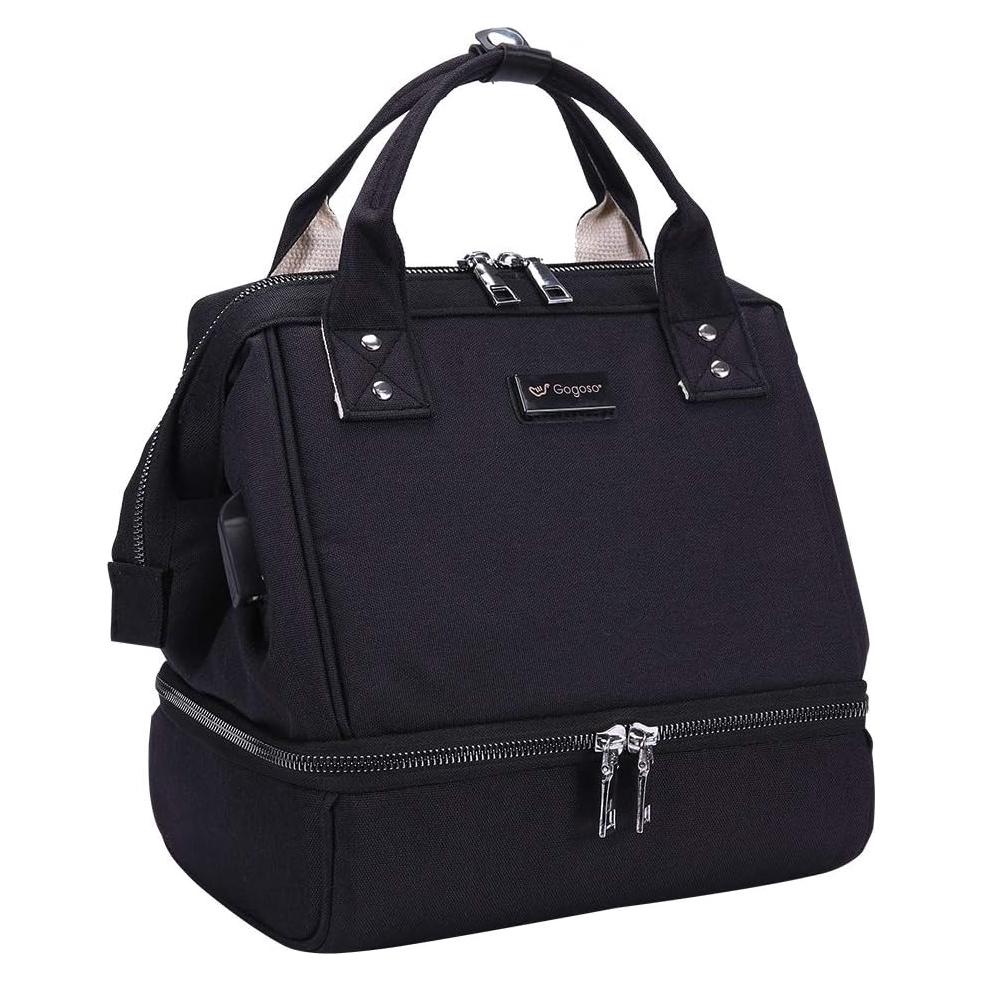 Bolsa Extractora de Leche GOGOSO Negra con Bolsillo Enfriador