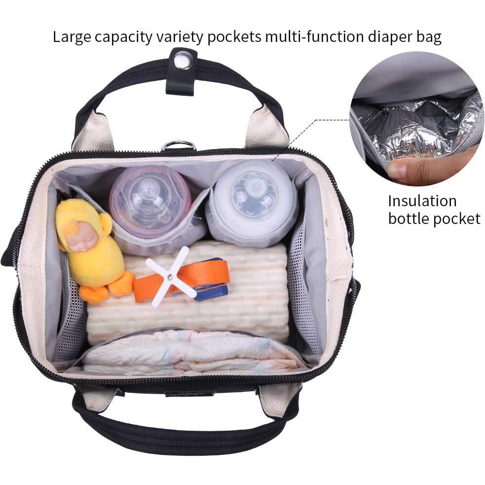 Bolsa Extractora de Leche GOGOSO Negra con Bolsillo Enfriador