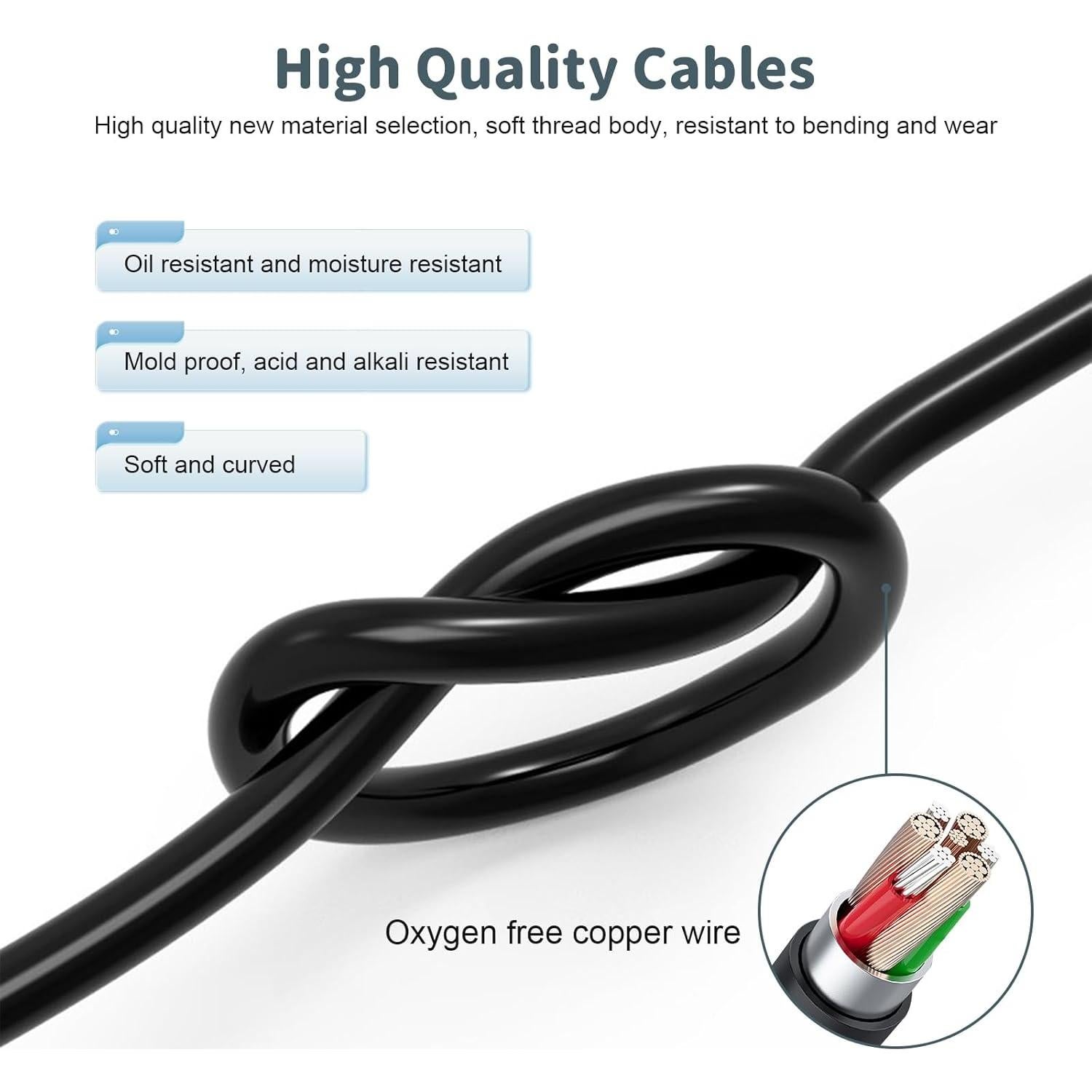 Cable Micro USB 1.52m Lusgawer para Micrófonos Blue Yeti