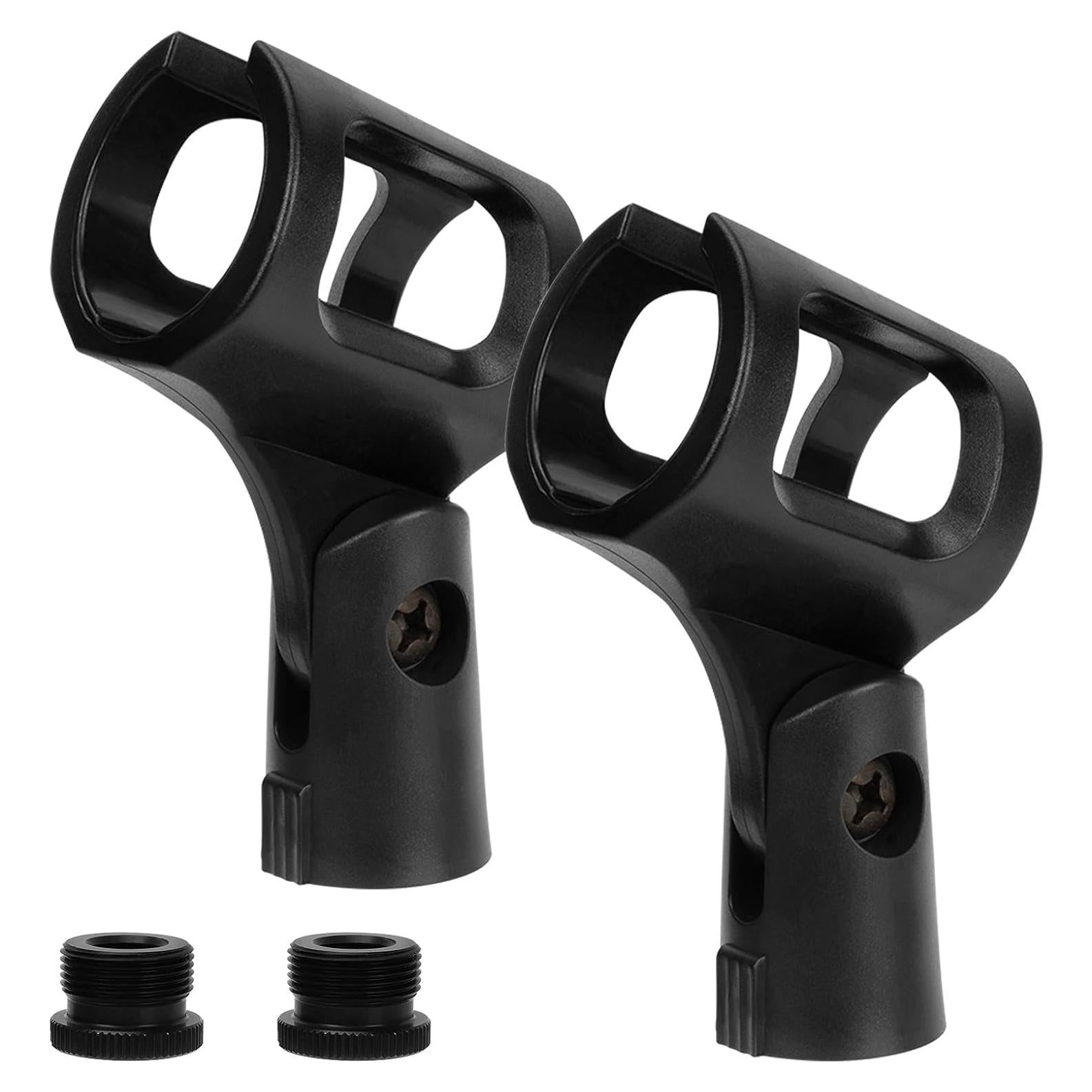 Soporte Universal para Micrófono GEEKRIA - Clip Ajustable Negro (2 Pcs)