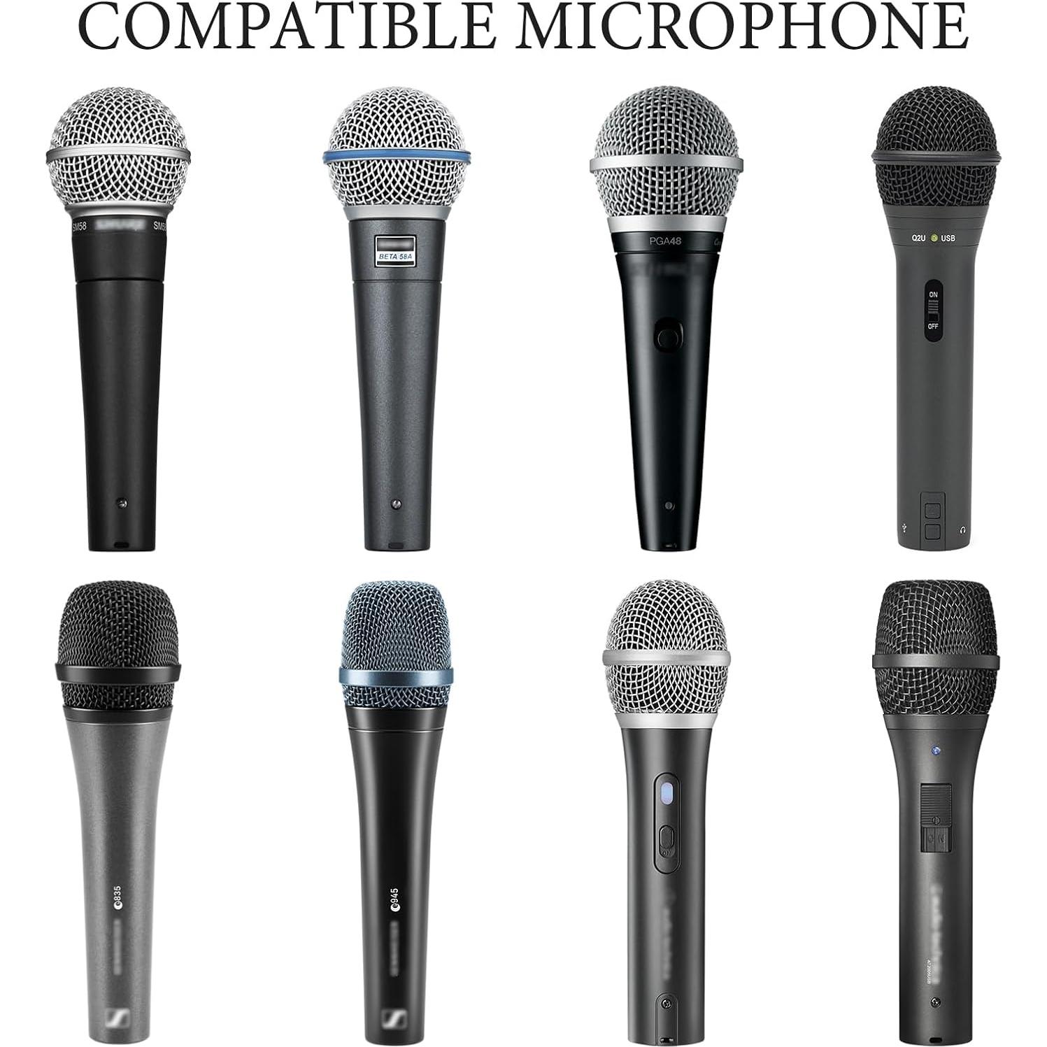 Soporte Universal para Micrófono GEEKRIA - Clip Ajustable Negro (2 Pcs)