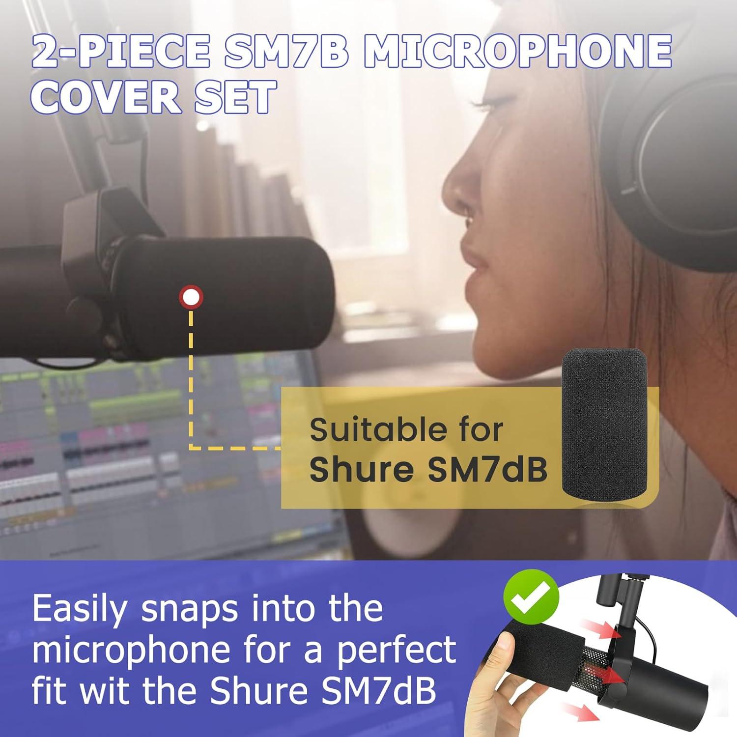 Filtro Pop de Espuma para Micrófono Shure SM7B - 2 Piezas