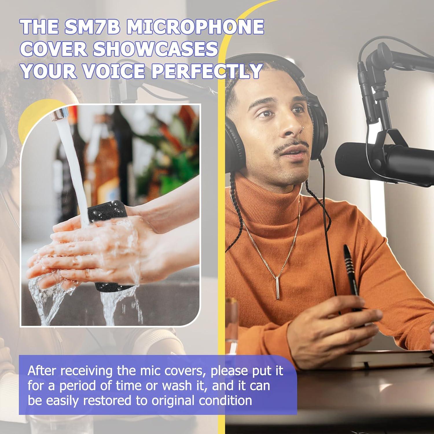 Filtro Pop de Espuma para Micrófono Shure SM7B - 2 Piezas