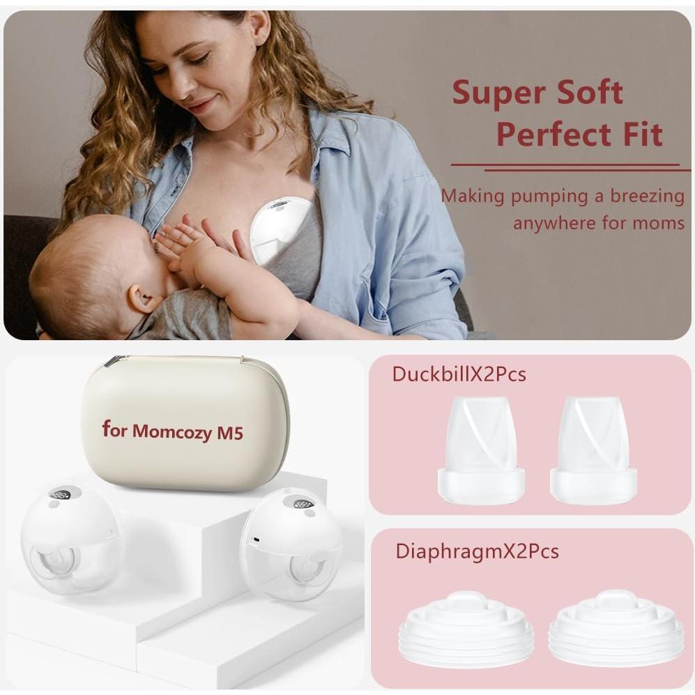 4 Piezas Repuesto Extractor de Leche Momcozy M5 Silicona