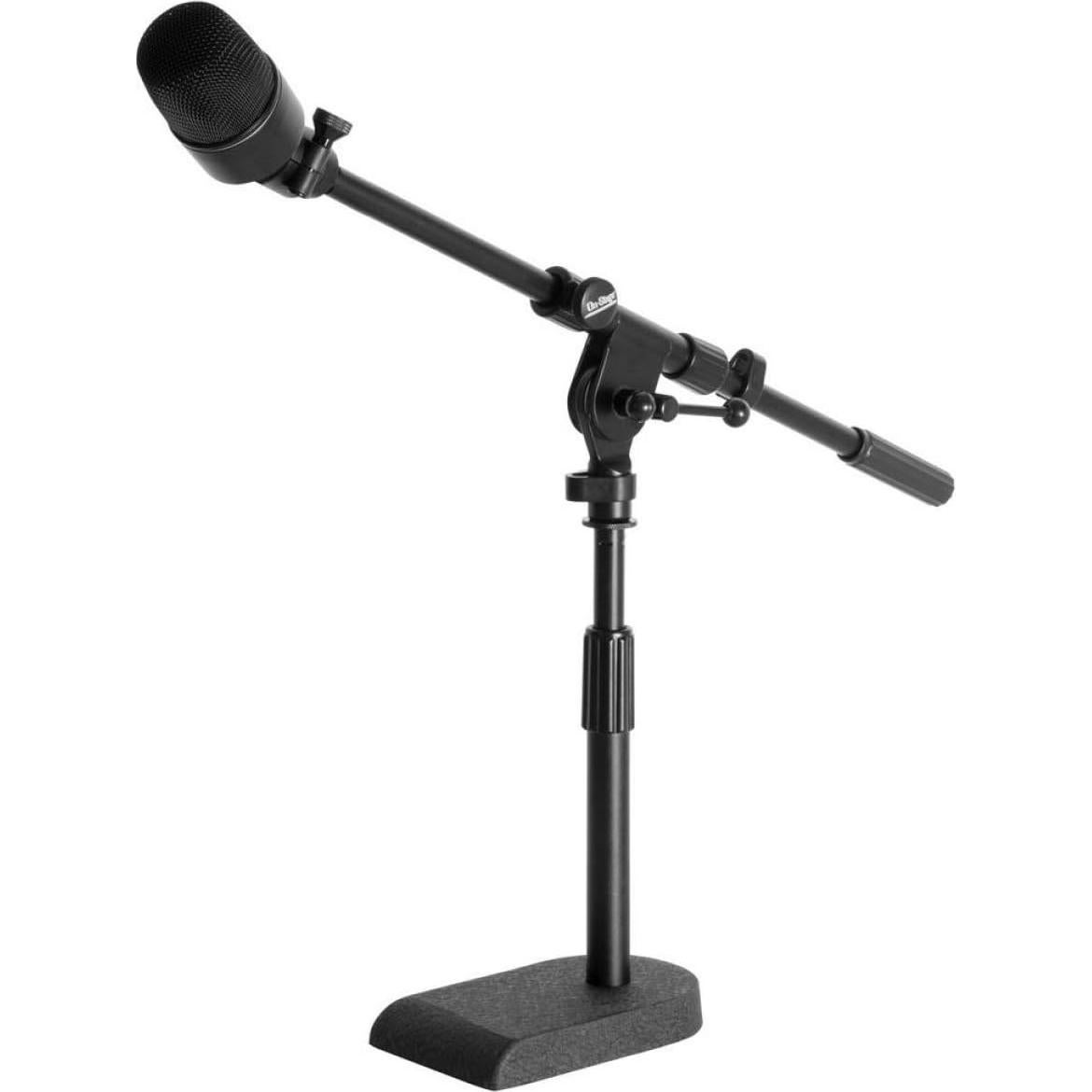 Soporte de Micrófono Corto OnStage MS7920B Ajustable Negro