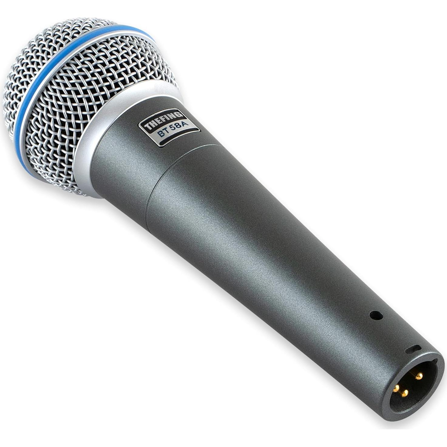Micrófono Vocal Dinámico Supercardioide THEFING BT 58A con Cable XLR 4.88m