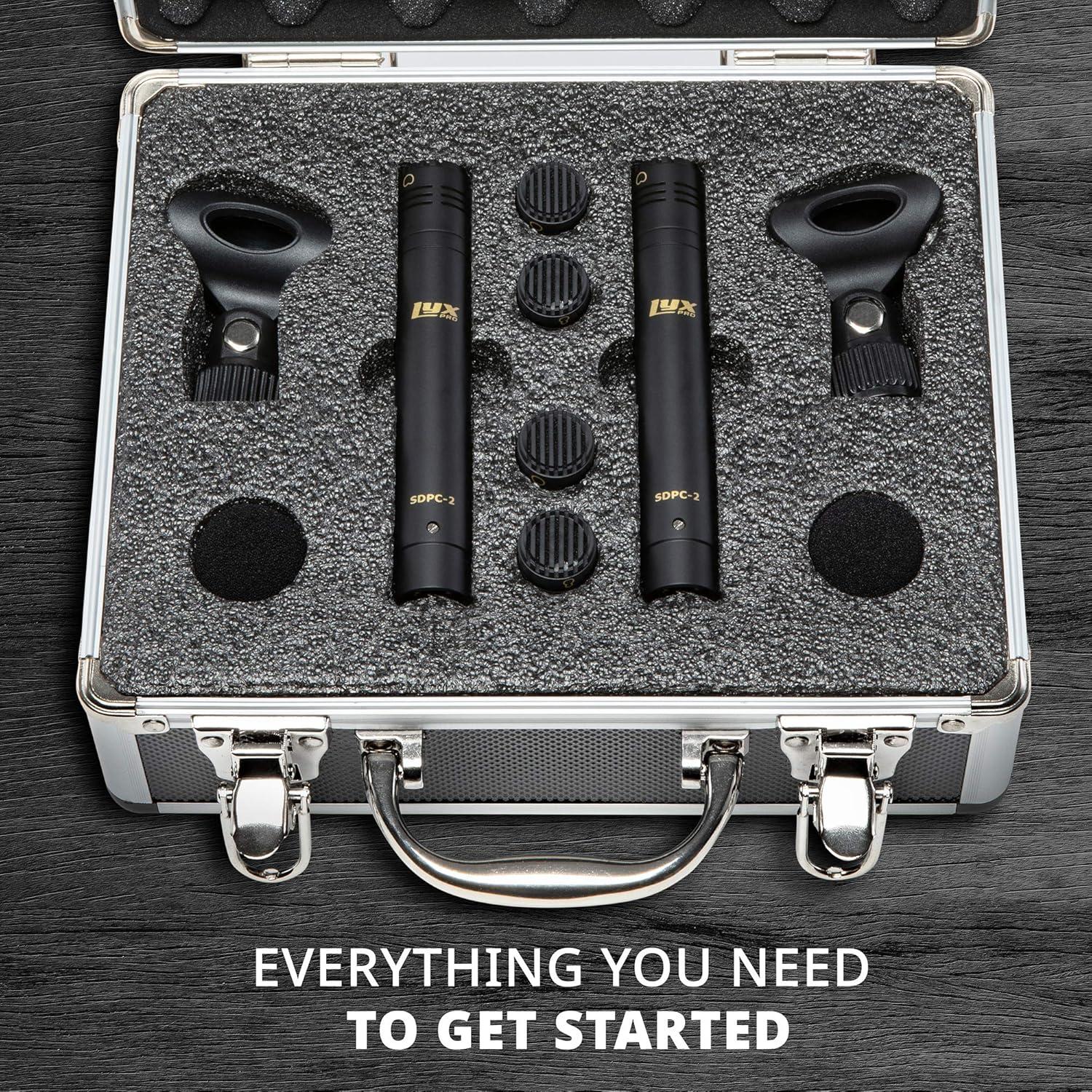 Micrófonos de Condensador de Lápiz LyxPro SDPC-2 Estéreo