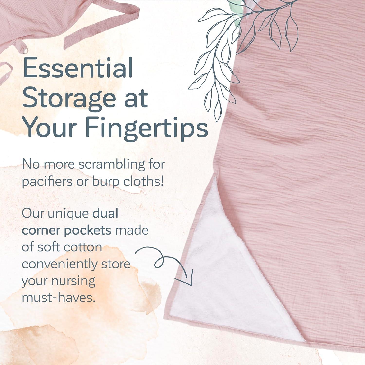 Cubierta de Lactancia Kiddycare Algodón Muselina Verde