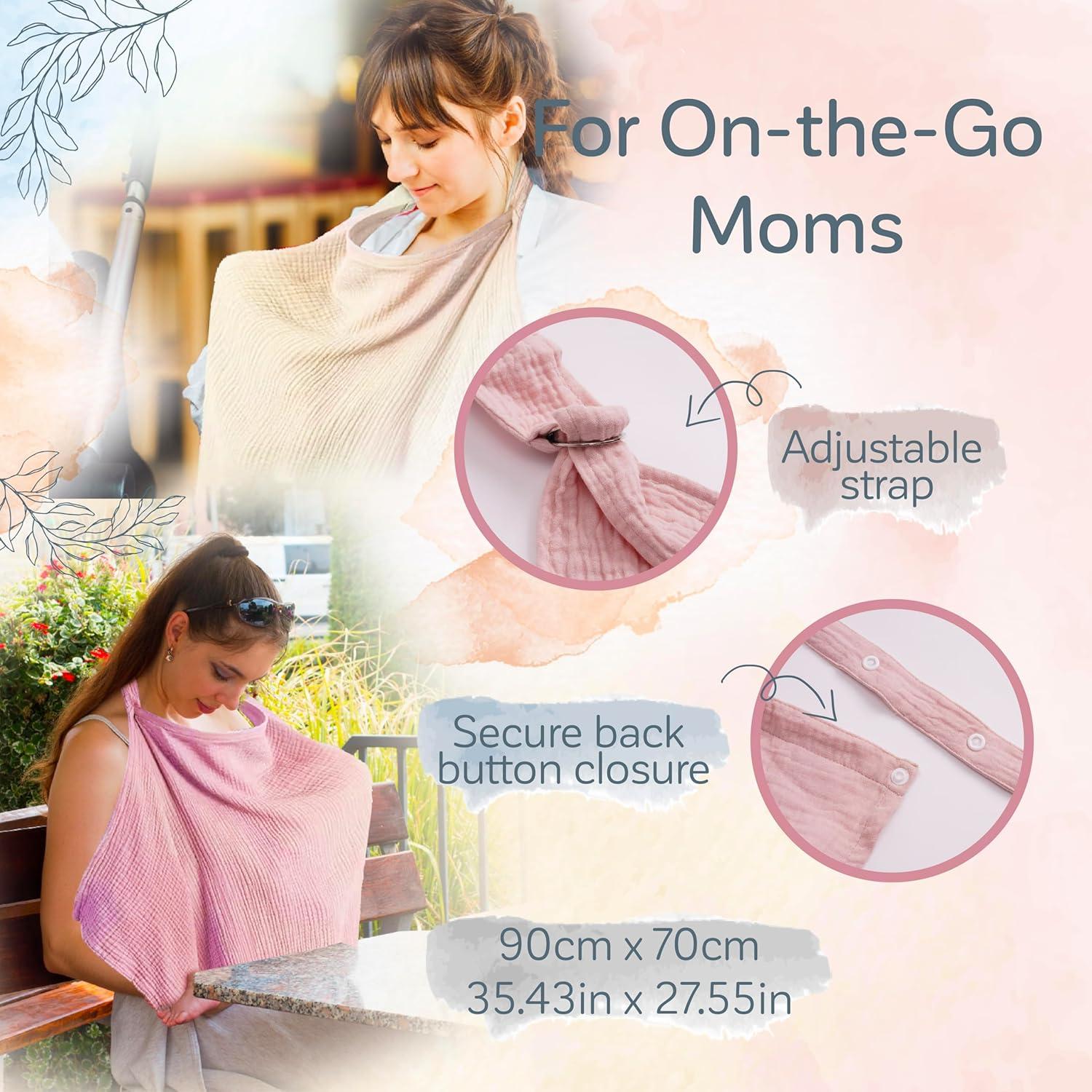 Cubierta de Lactancia Kiddycare Algodón Muselina Verde