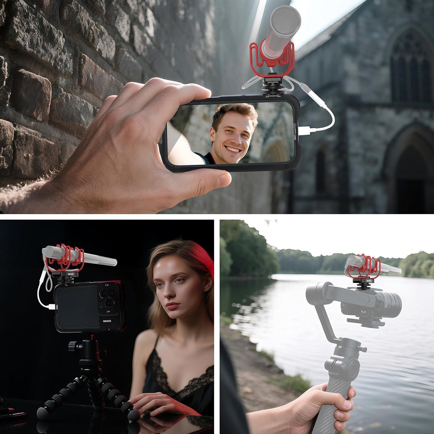 Soporte de Micrófono NEEWER MH1 con Zapata Fría y Rosca 1/4"