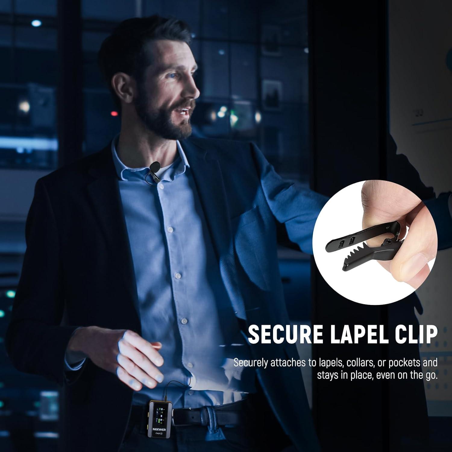 Micrófono Lavalier NEEWER CM5 2 Pack TRS 3.5mm Omnidireccional