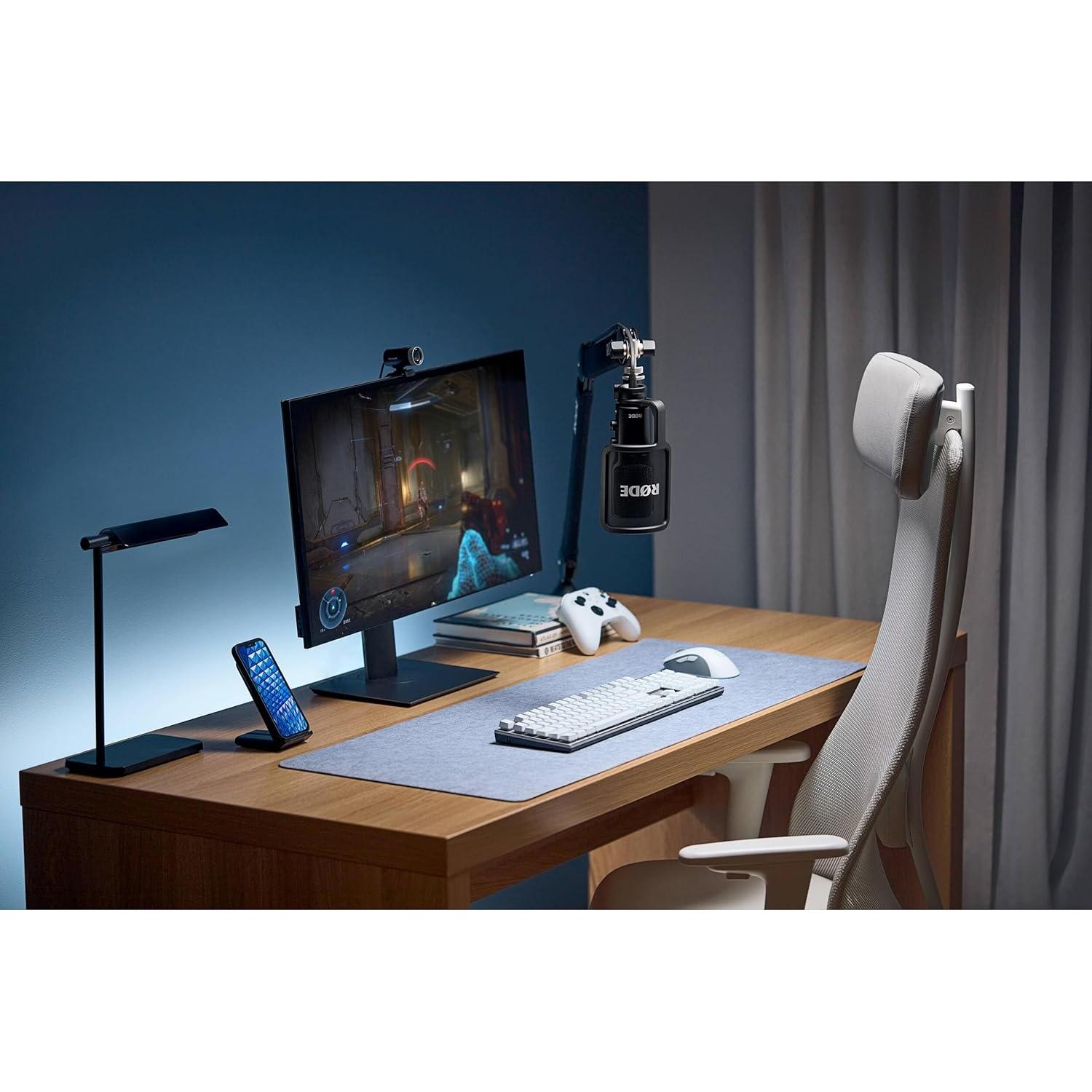 Micrófono USB Rode NT-USB+ con Brazo Ajustable y Filtro Anti-Pop