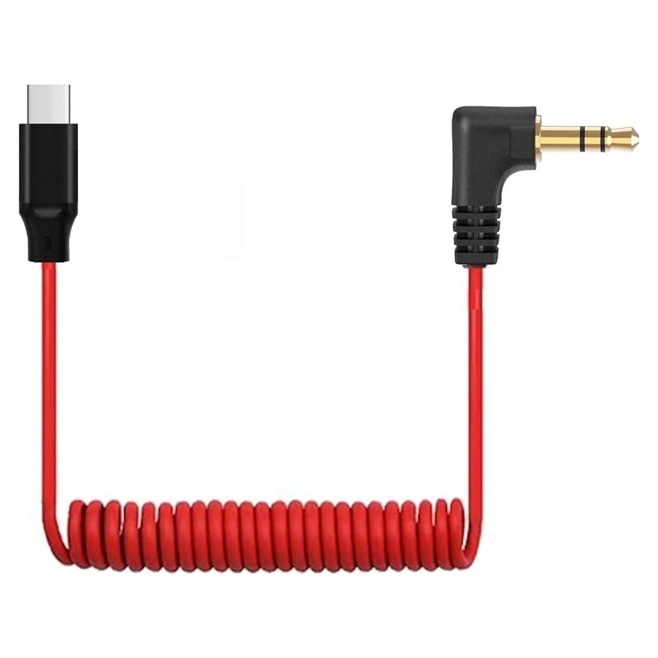 Cable de micrófono USB C a 3.5mm TRS para Rode y otros