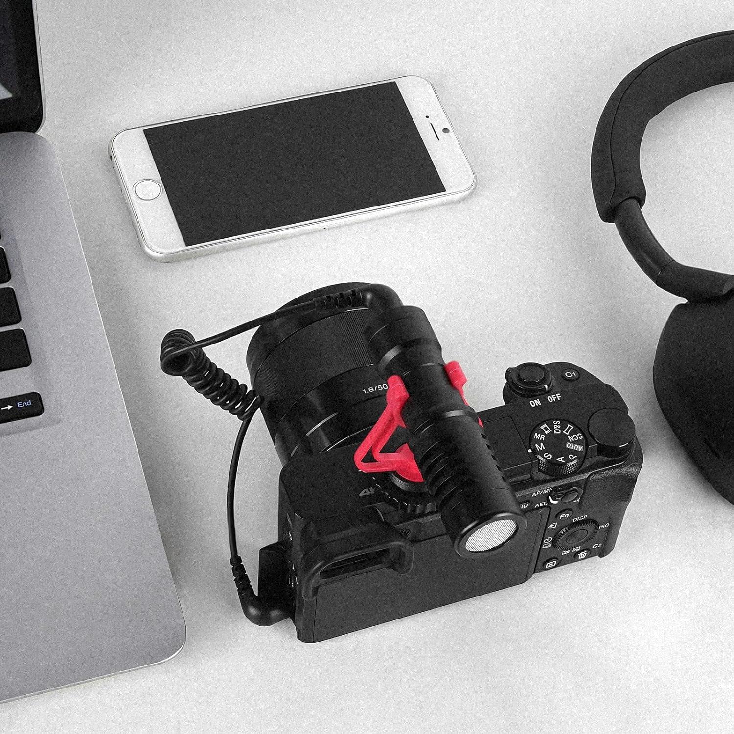 Cable de Micrófono TRS a TRS 3.5mm Geekria 50cm Negro